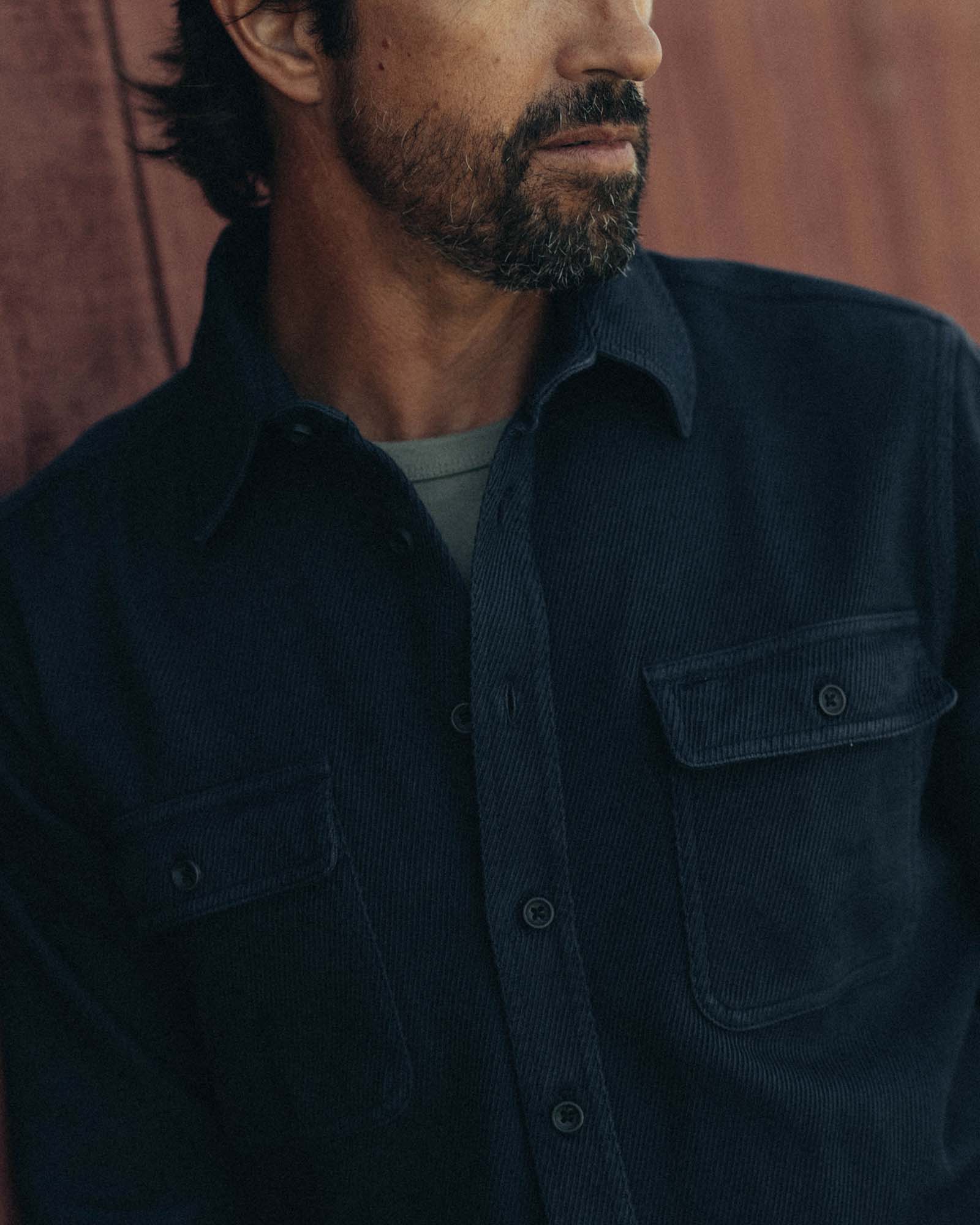 The Ledge Shirt in Twill Dark Navy