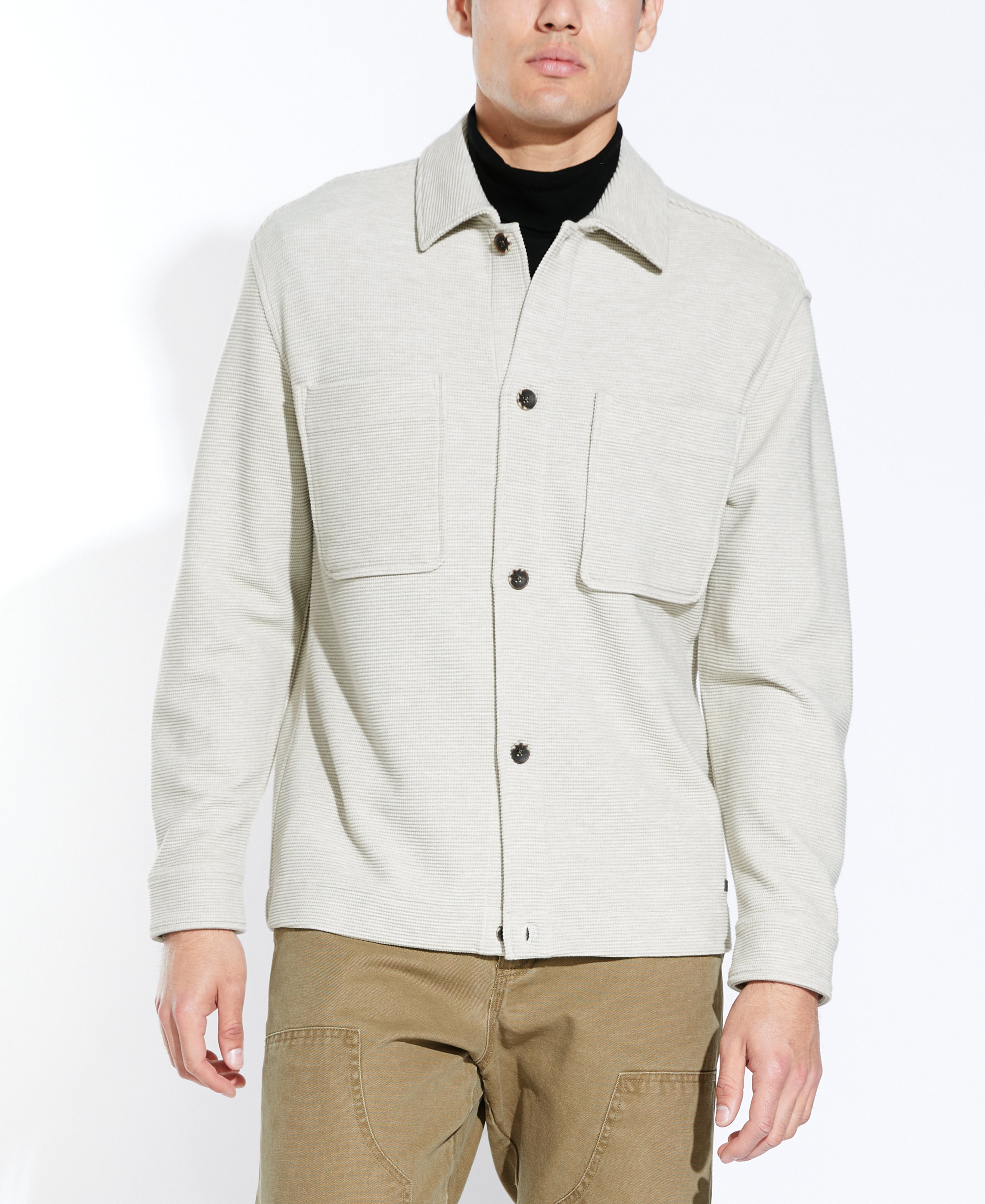 Roy Chenille Overshirt Heather Oatmeal