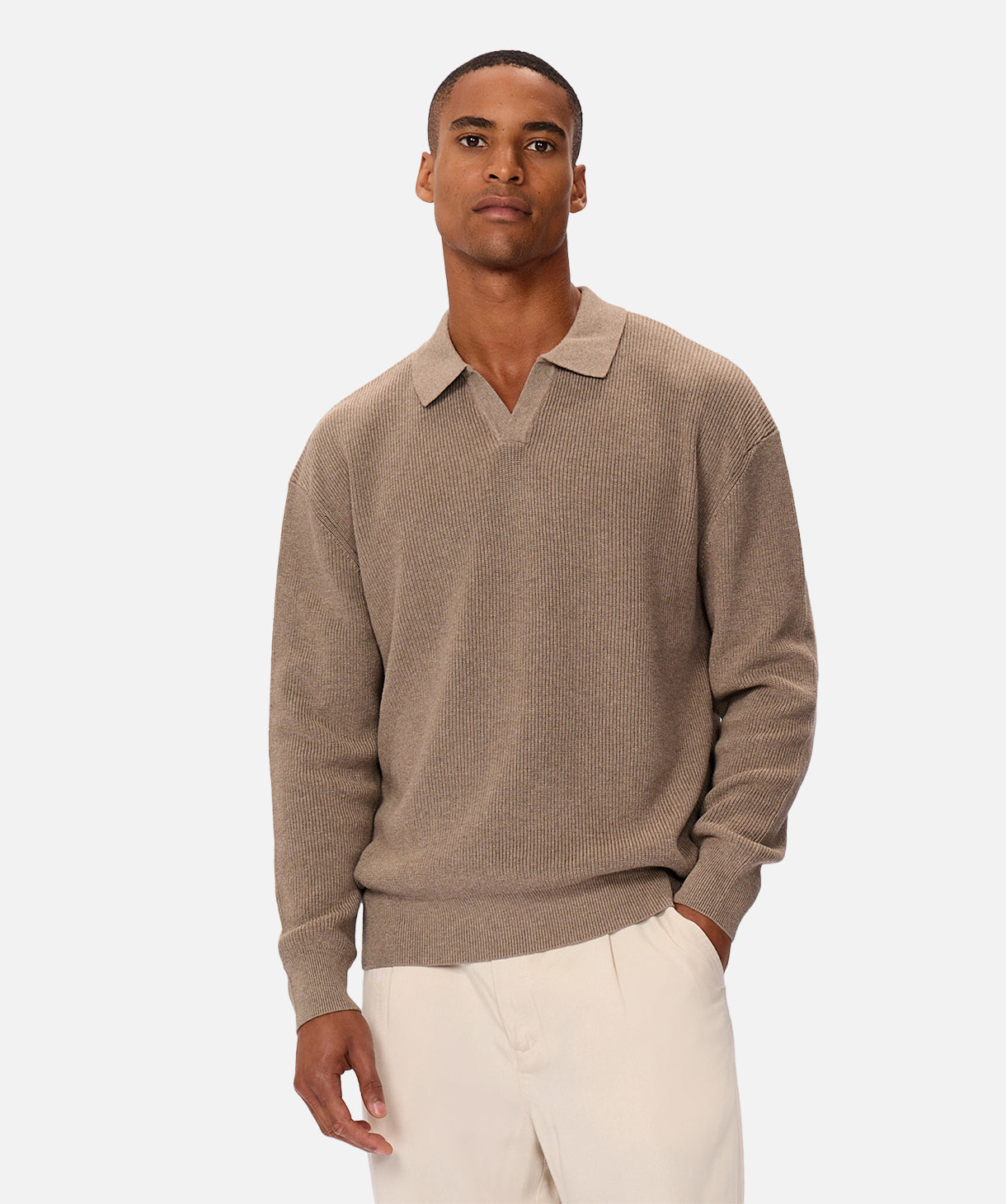 The New England Polo Knit Walnut