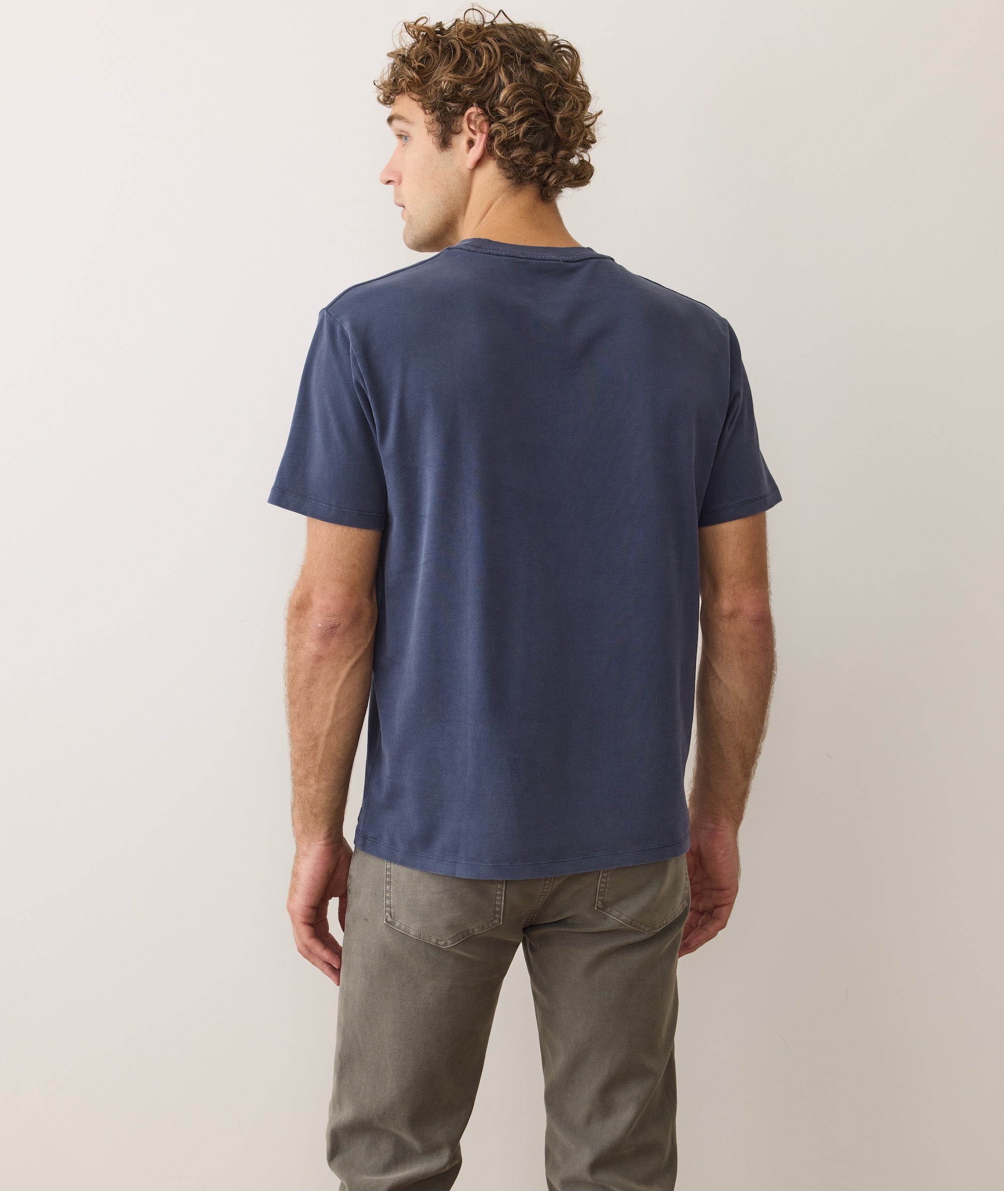 Relaxed Cloud 9 Sueded Jersey Tee Mood Indigo