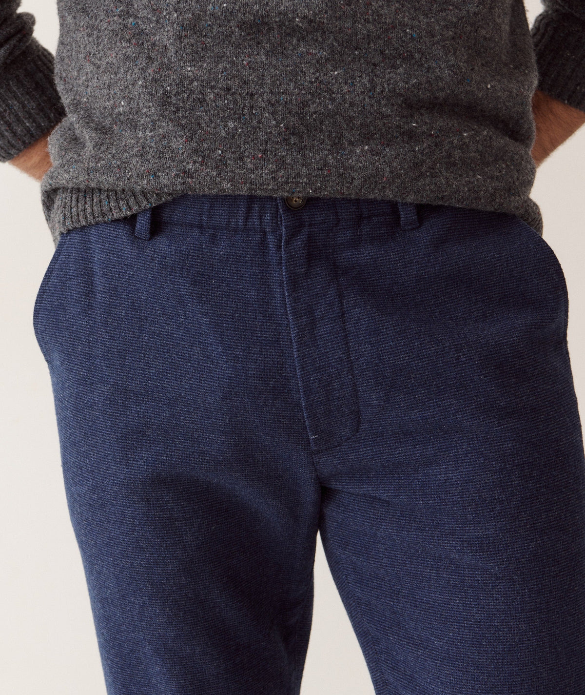 Saturday Houndstooth Chino - Slim Straight Navy