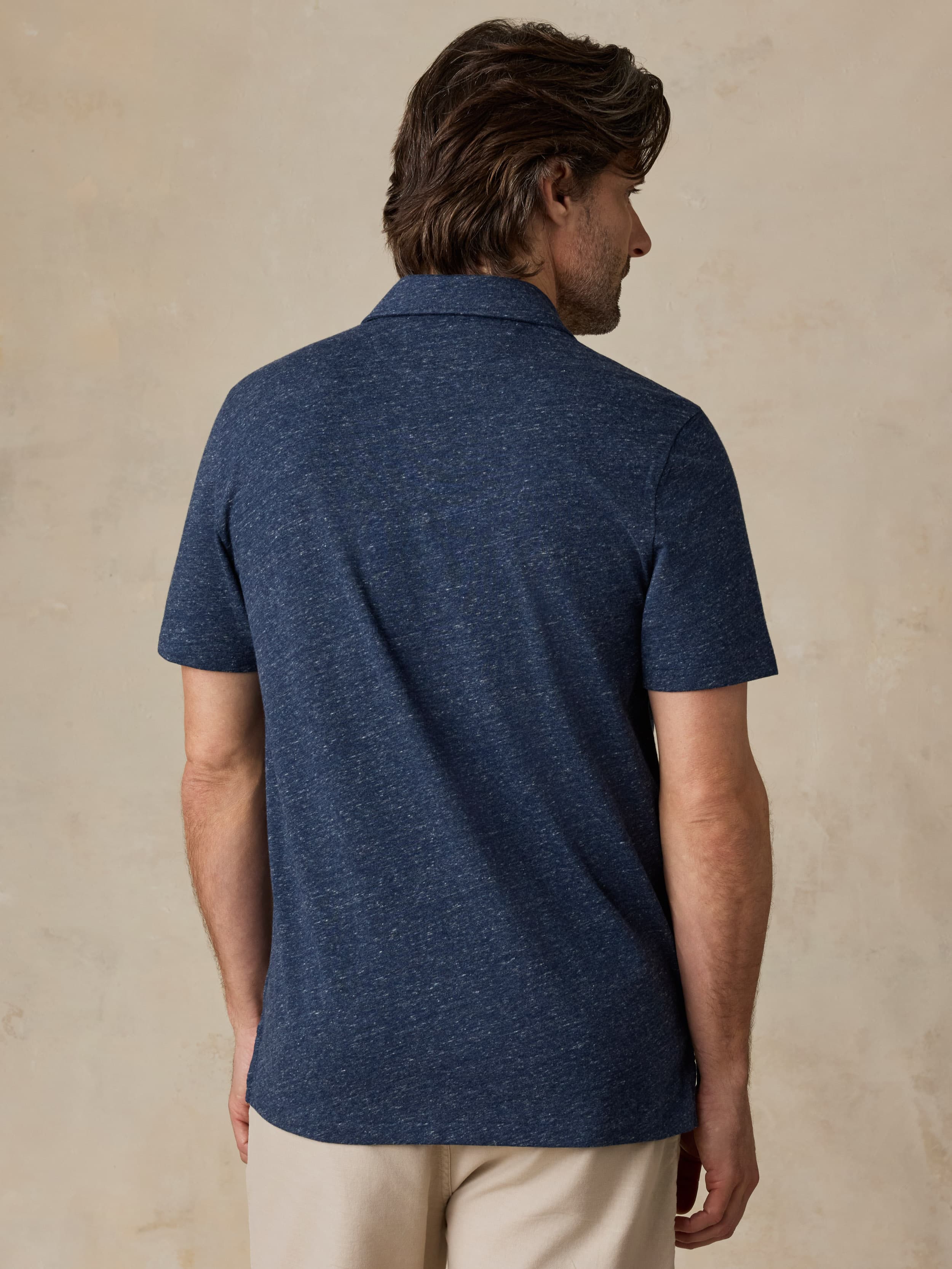Breeze Short Sleeve Polo Midnight Skies Heather