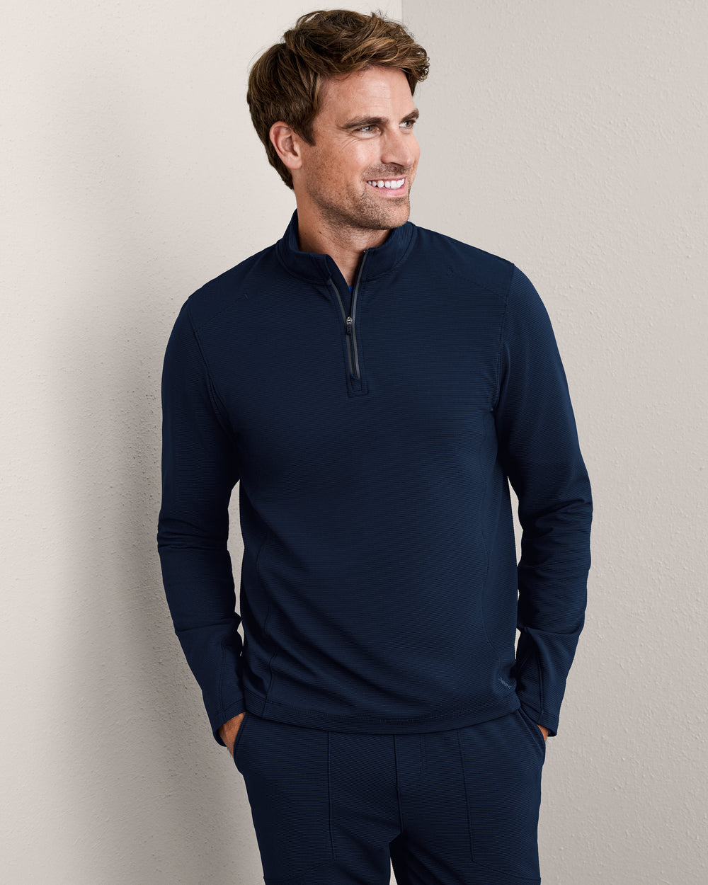 Covert Rib 1/4 Zip True Navy