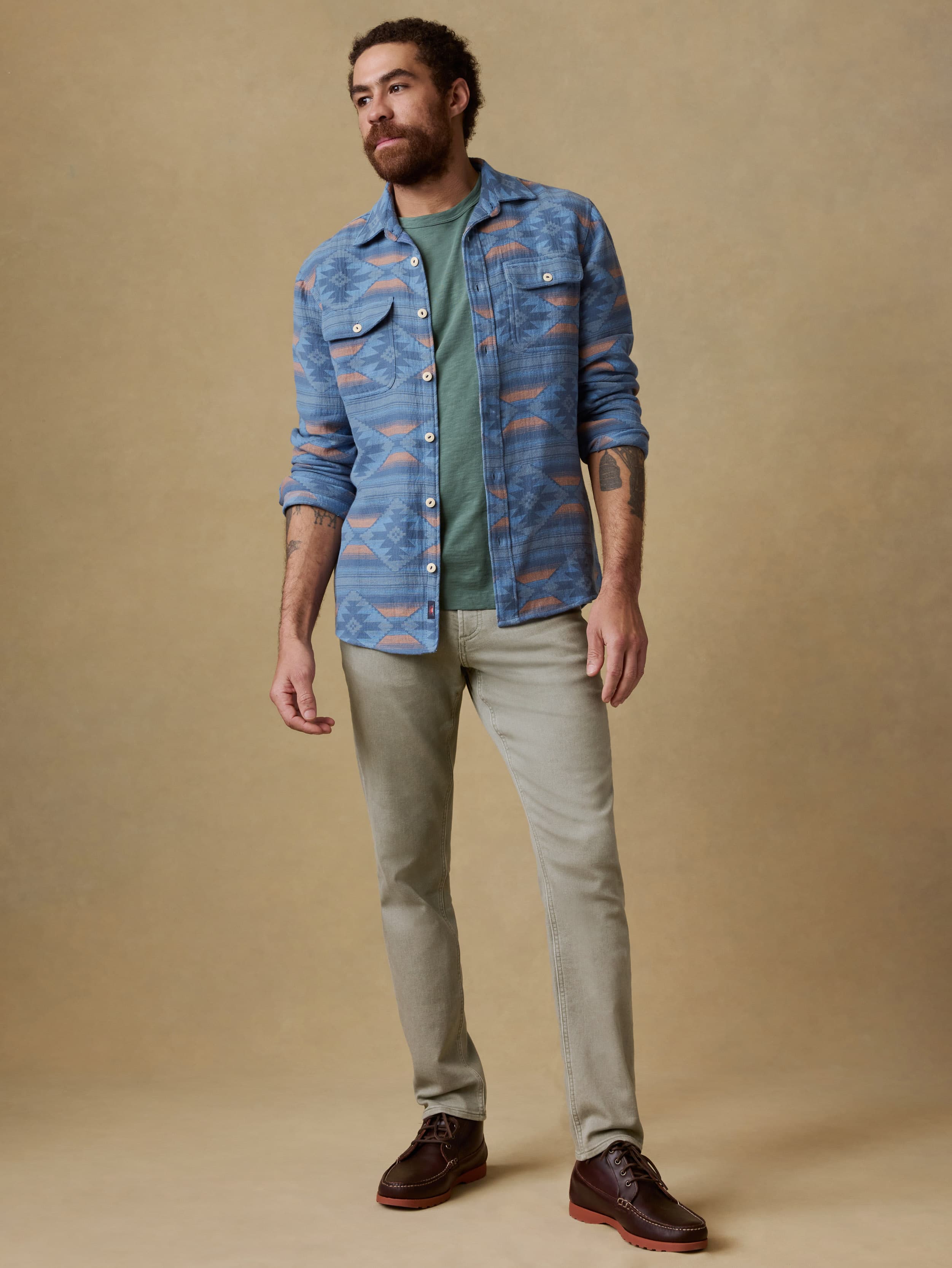 Stretch Terry 5 Pocket Coastal Sage