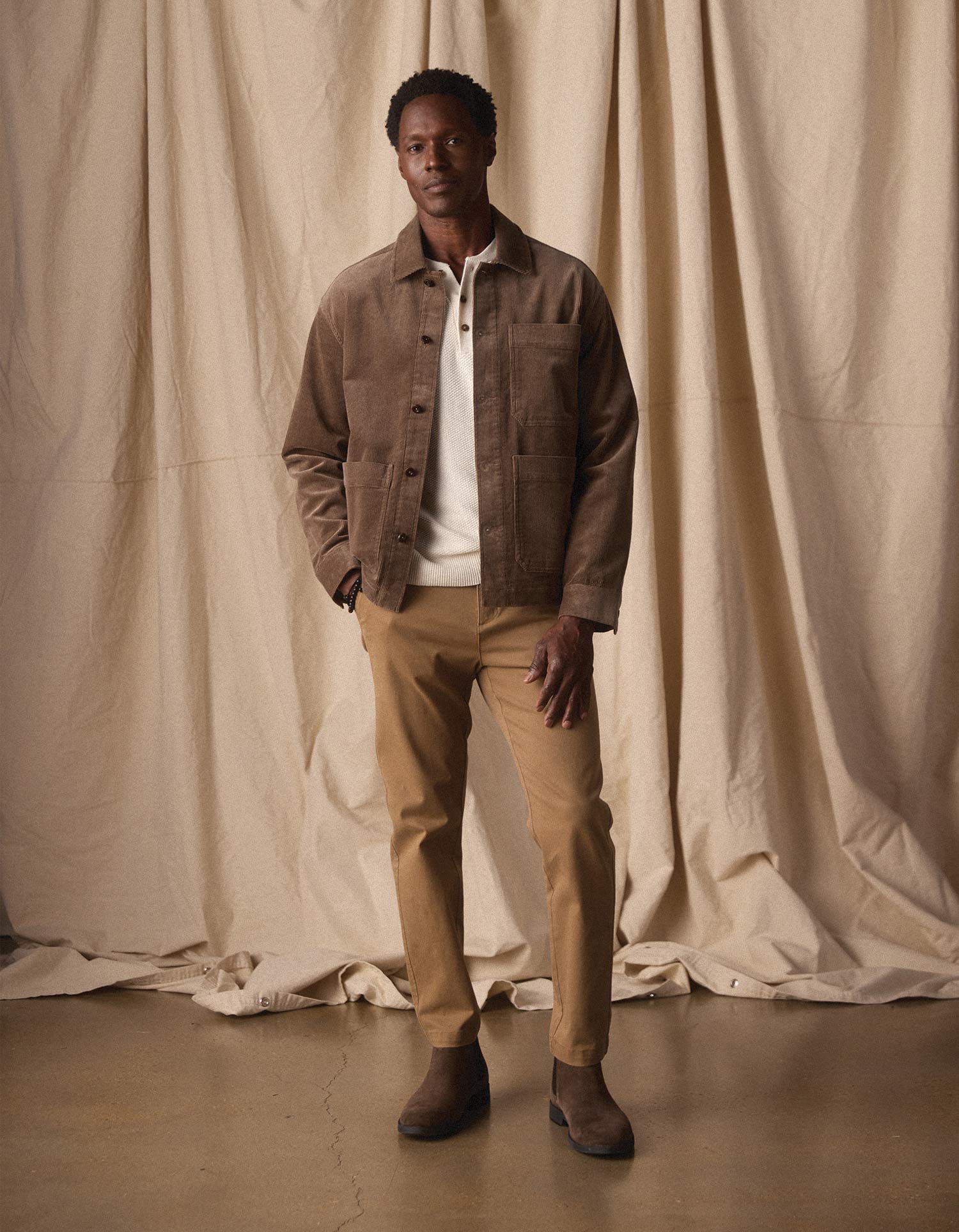 Cord Chore Coat Taupe