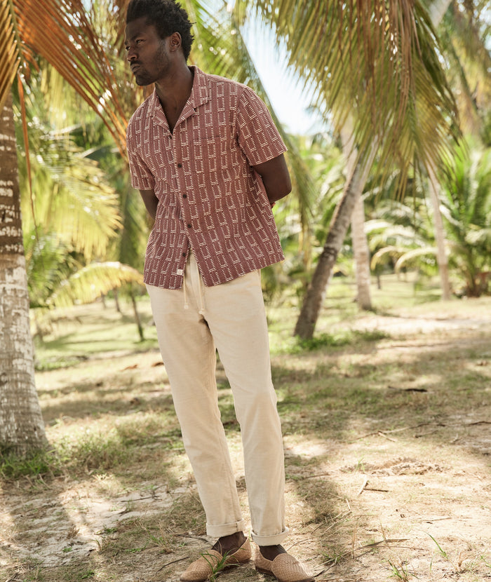 Dobby Resort Shirt Withered Rose