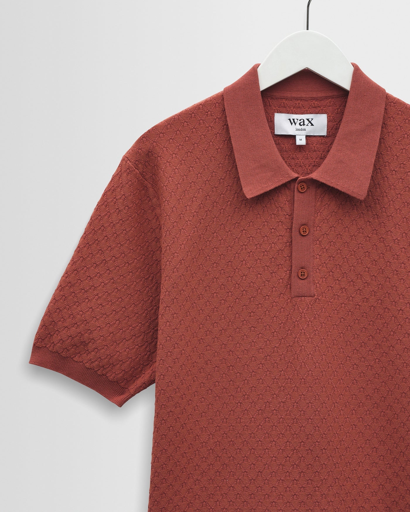 Naples Polo in Retro Diamond Cotton Rust