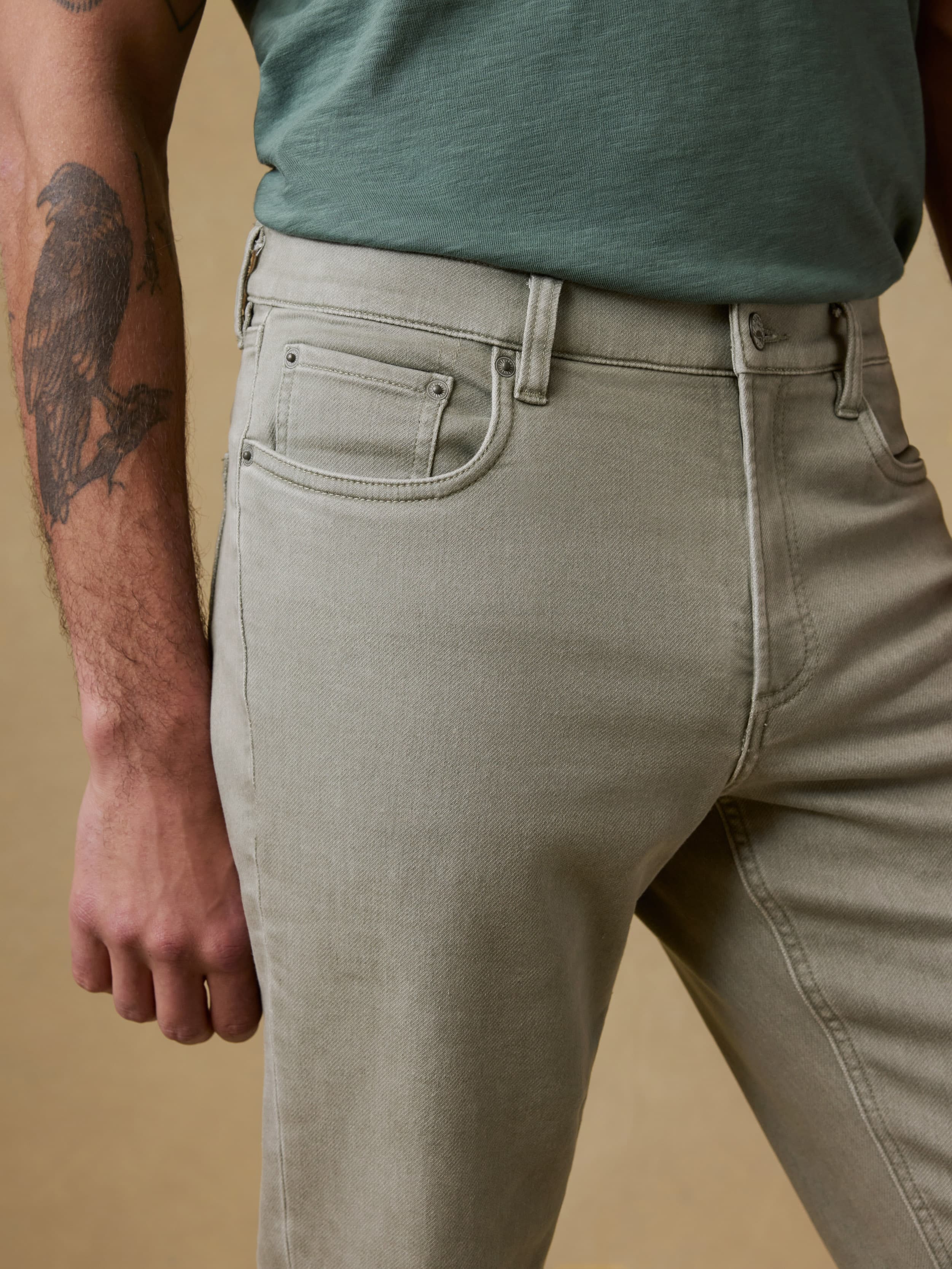 Stretch Terry 5 Pocket Coastal Sage
