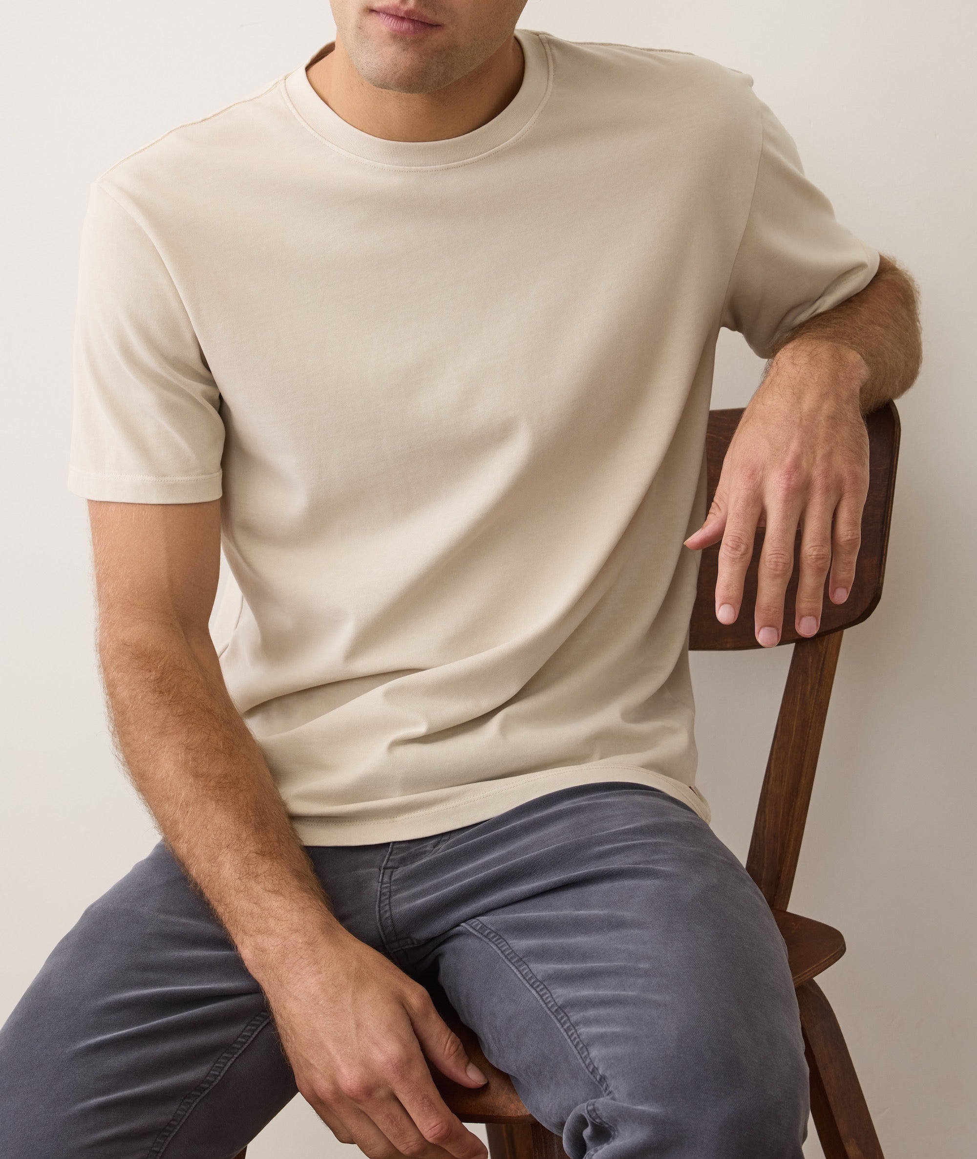 Relaxed Cloud 9 Sueded Jersey Tee Whitecap