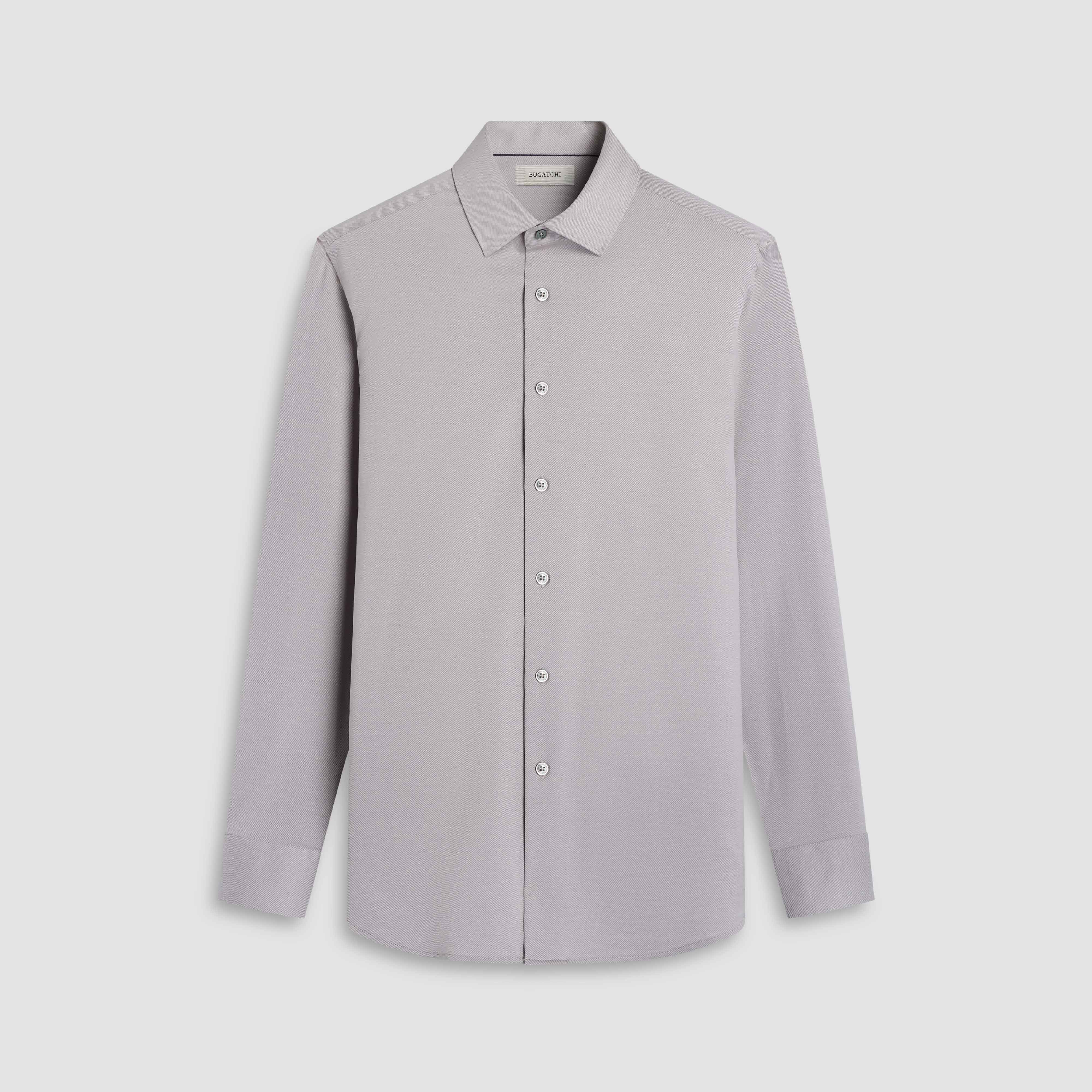 OOOHCotton James Long Sleeve Shirt Cement