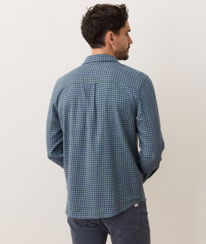 Classic Stretch Selvage Shirt Green/Navy Gingham