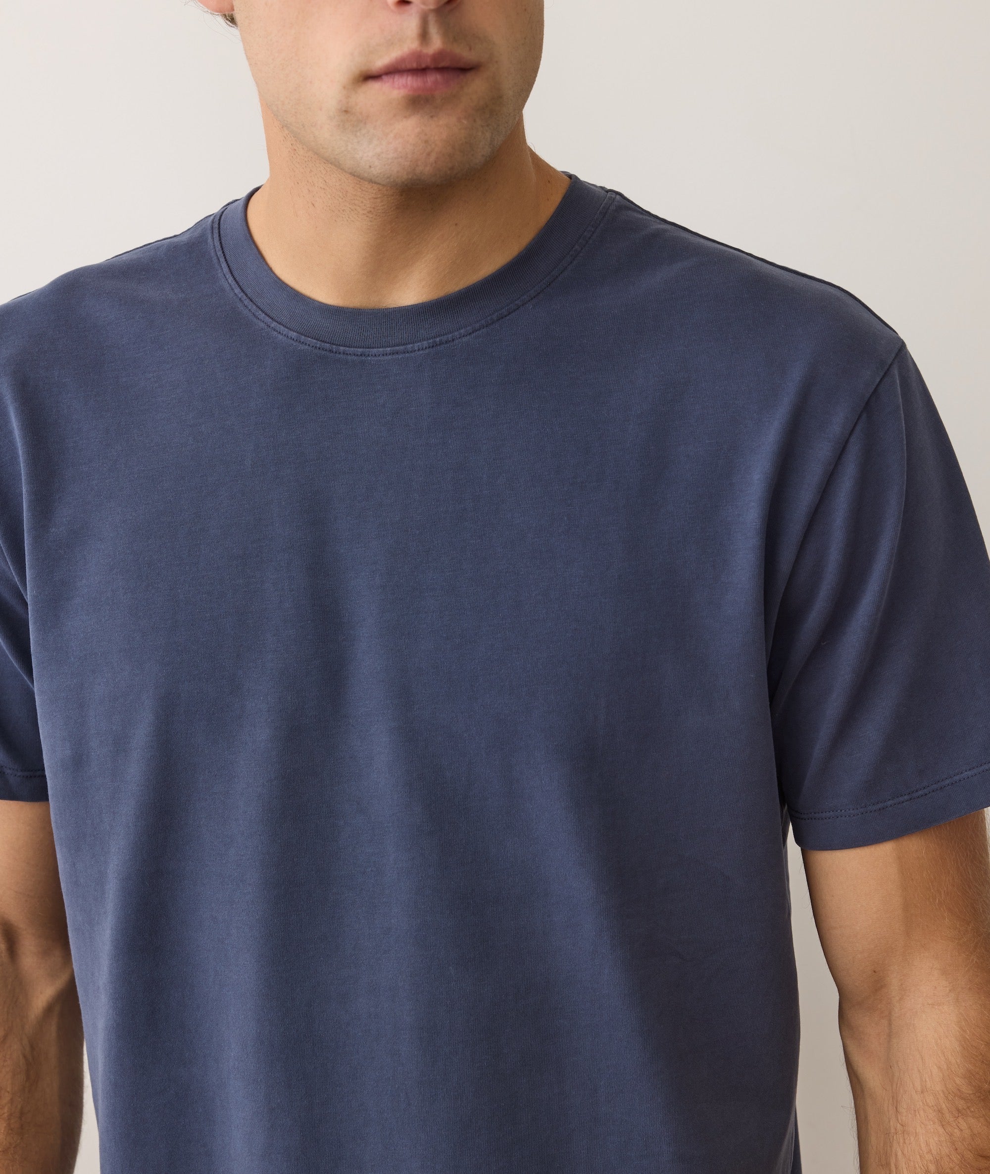 Relaxed Cloud 9 Sueded Jersey Tee Mood Indigo
