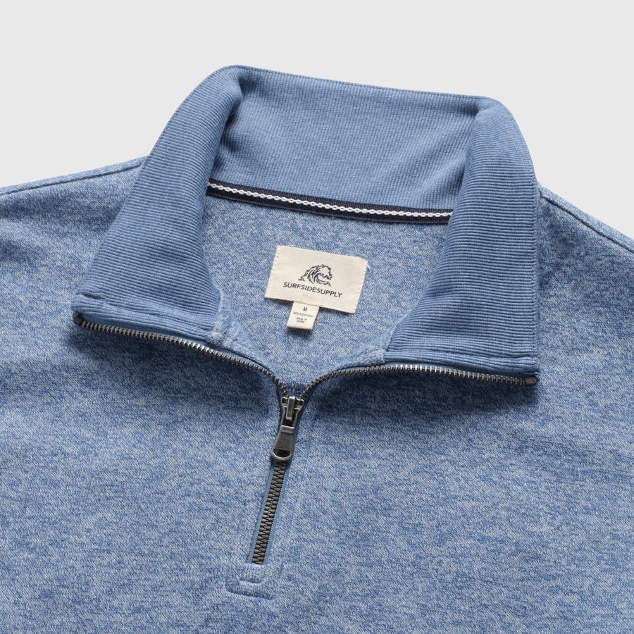 Bobby Cashmist 1/4 Zip Fleece Pullover Slate Blue Heather