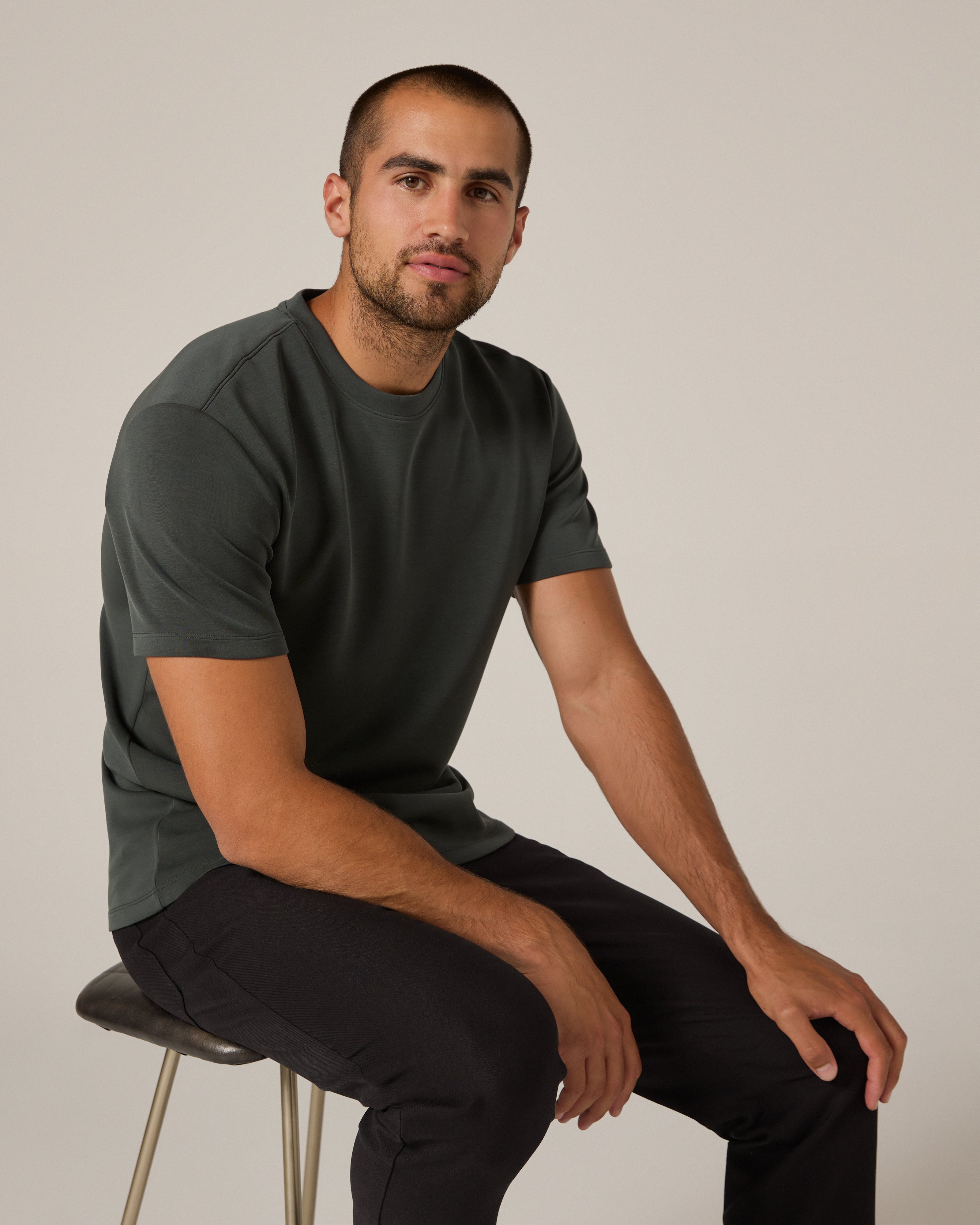 Rev Short Sleeve Modal Tee Basil