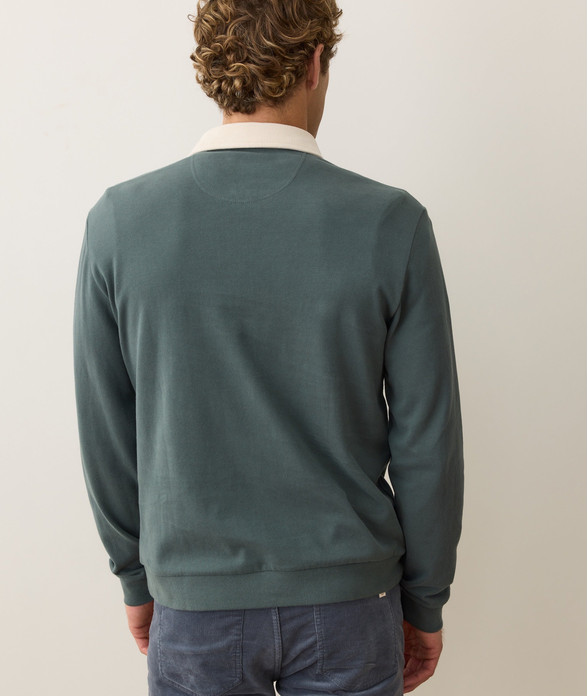 Sueded Rugby Polo Balsam Green