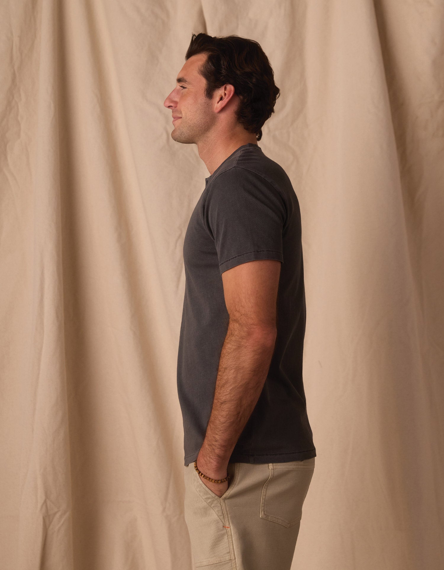 Normal Jersey Henley Tee Shadow