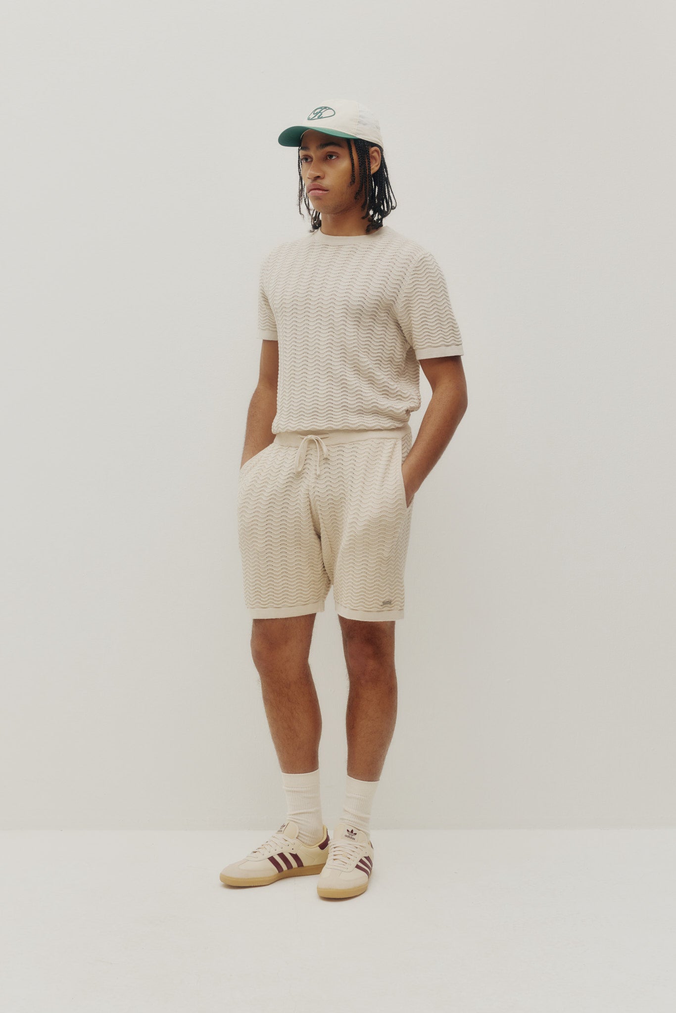 Wave Knit Shorts Sand