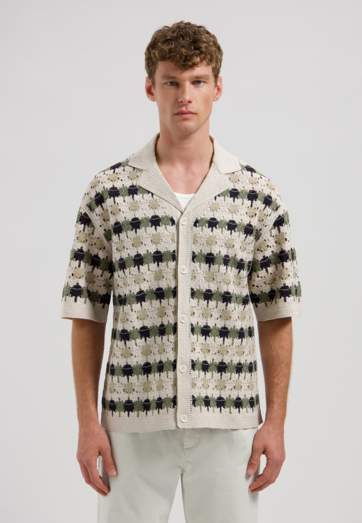 Lonell Knit Shirt Silver Birch