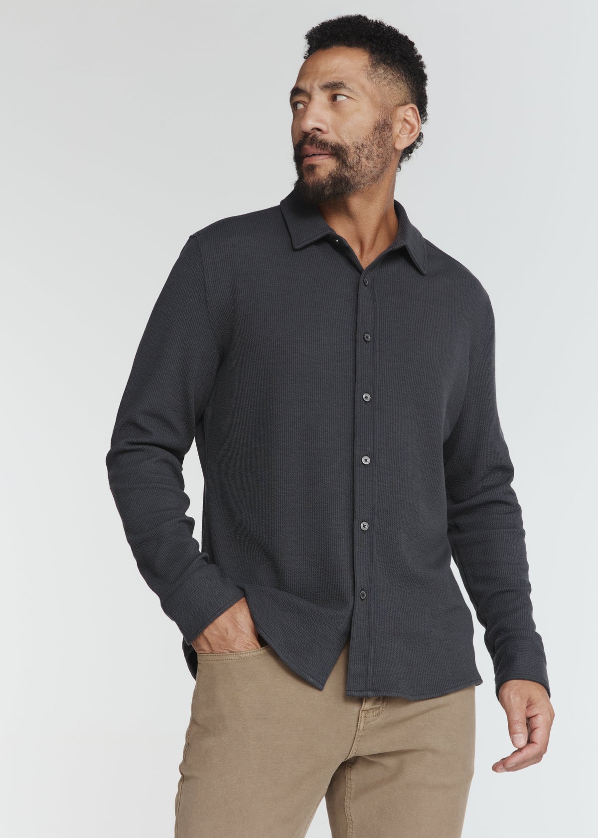 Levine Long Sleeve Shirt Anthracite