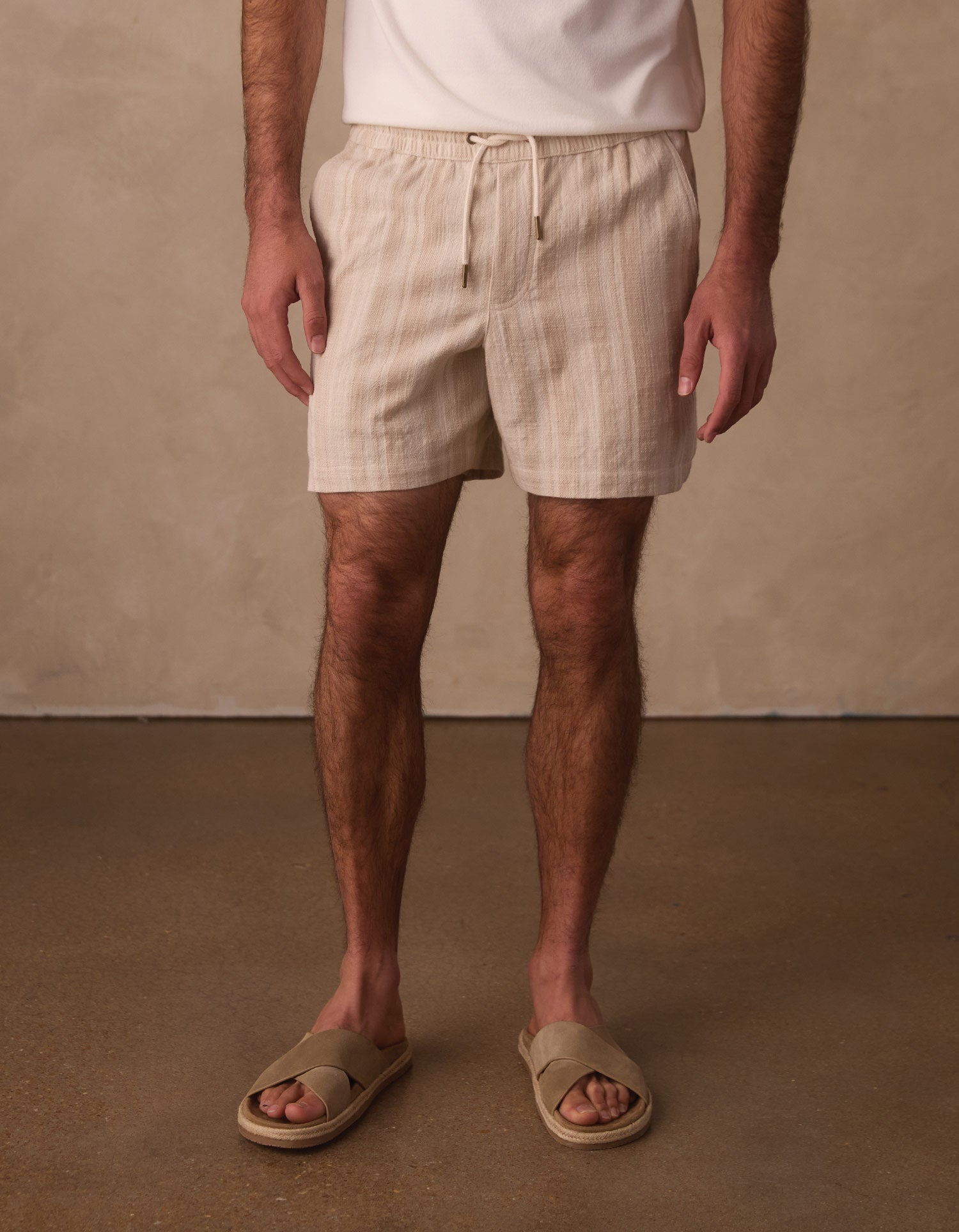 Freshwater Stripe Short Sandstone