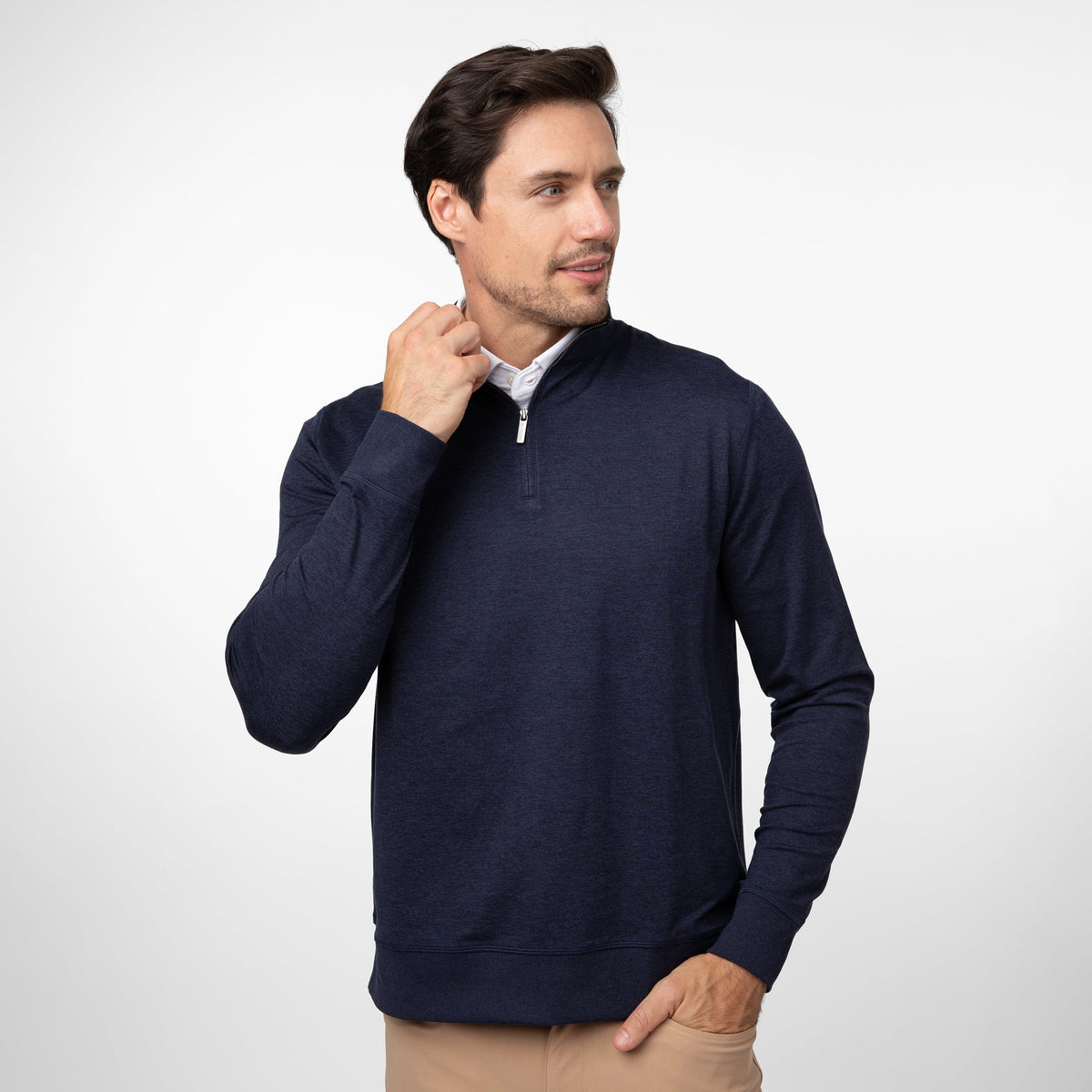 Pace 1/4 Zip Butterflex Pullover Fleet Navy/Nightshade