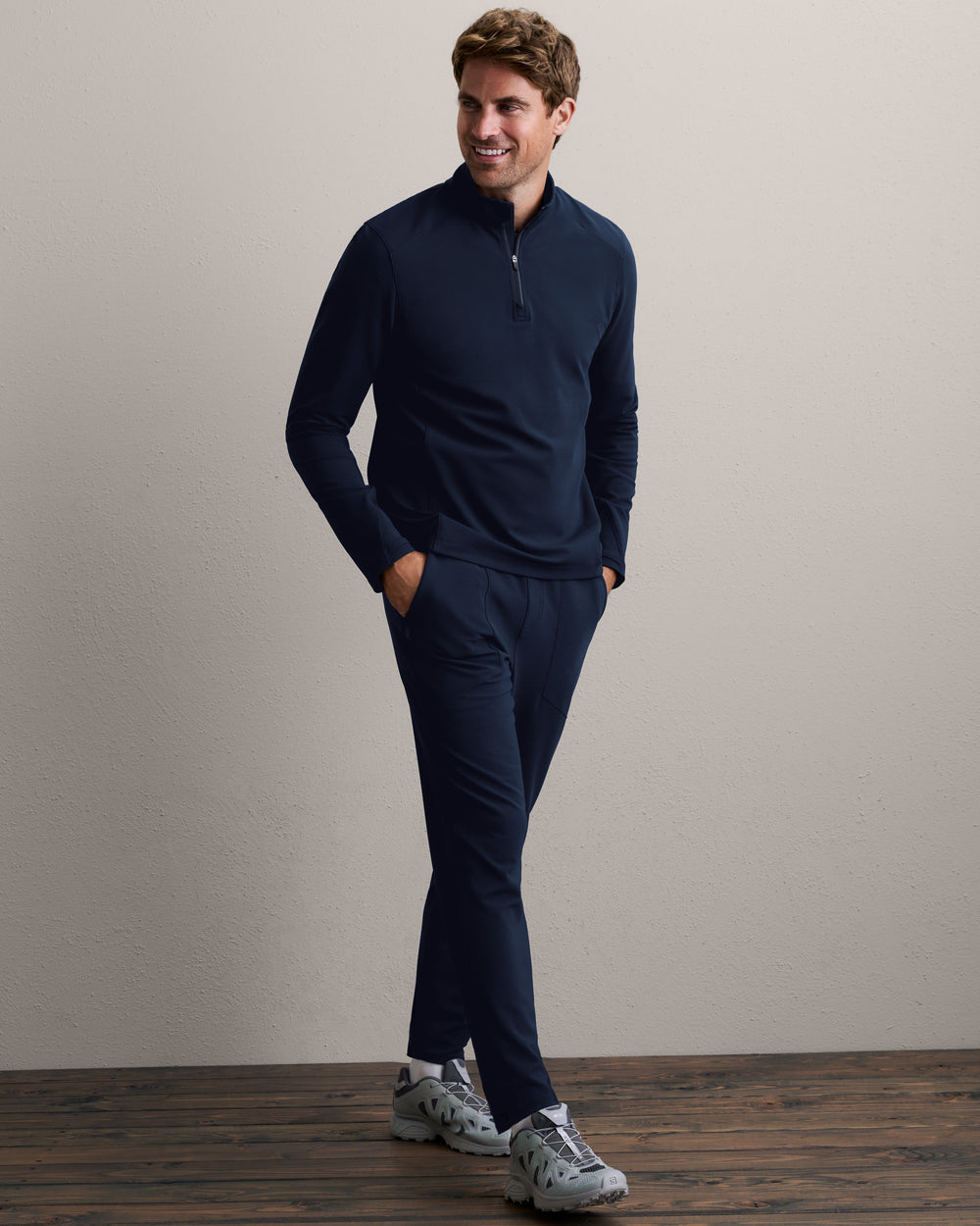 Covert Rib 1/4 Zip True Navy