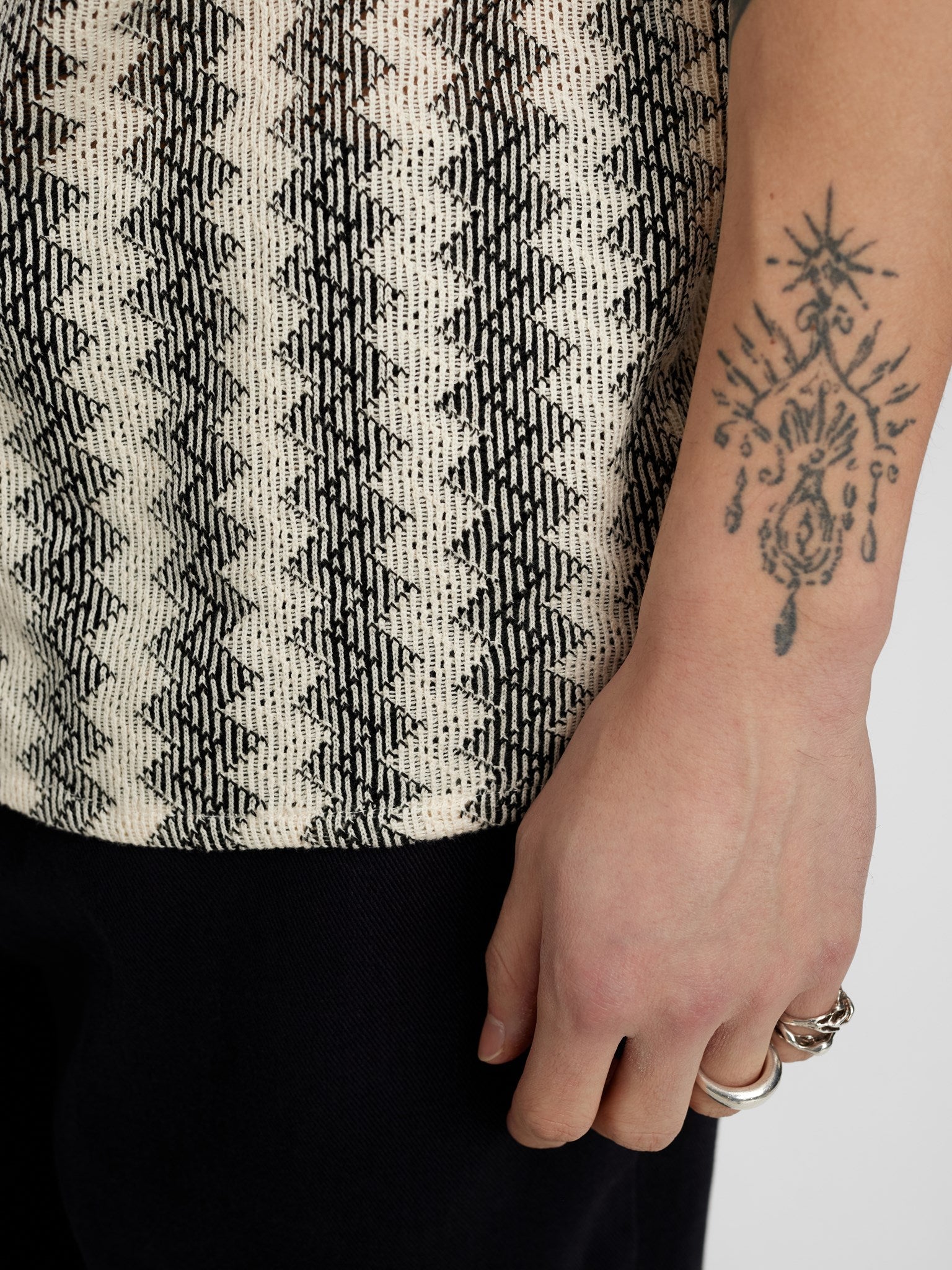 Akleon Jacquard Short Sleeve Shirt Caviar