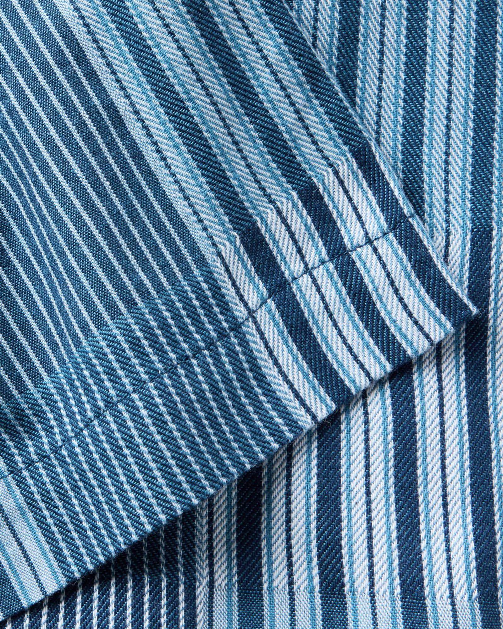 The Short Sleeve Hawthorne Shirt Indigo Patchwork