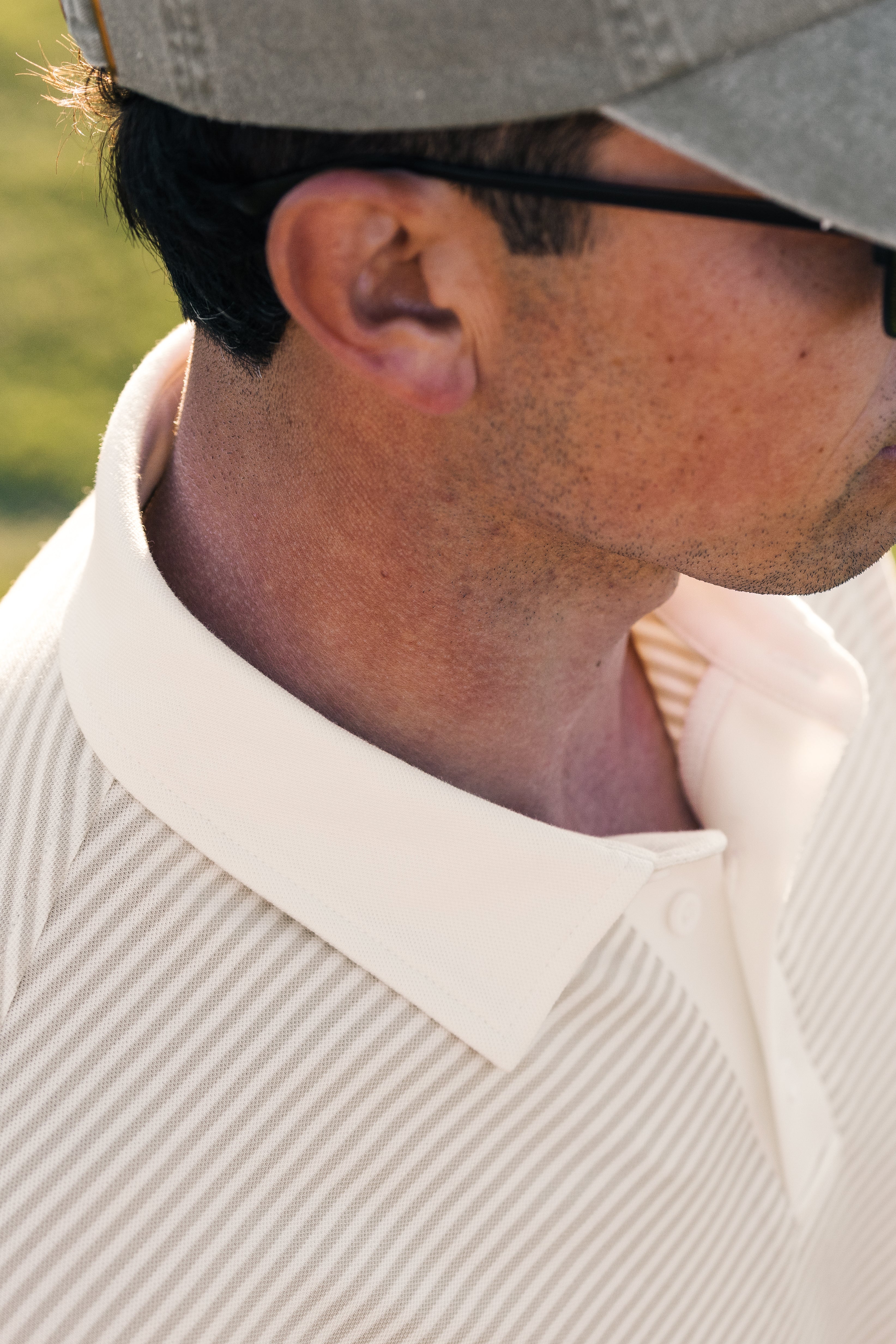 Pique Polo Cream Stripe