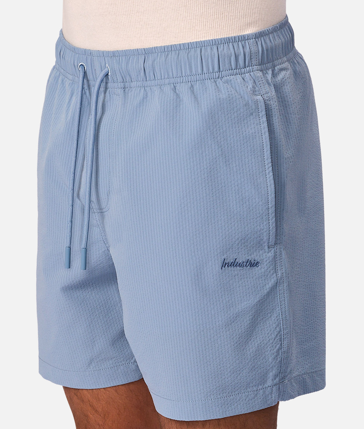 The New Seersucker Swim Short Tropez Blue