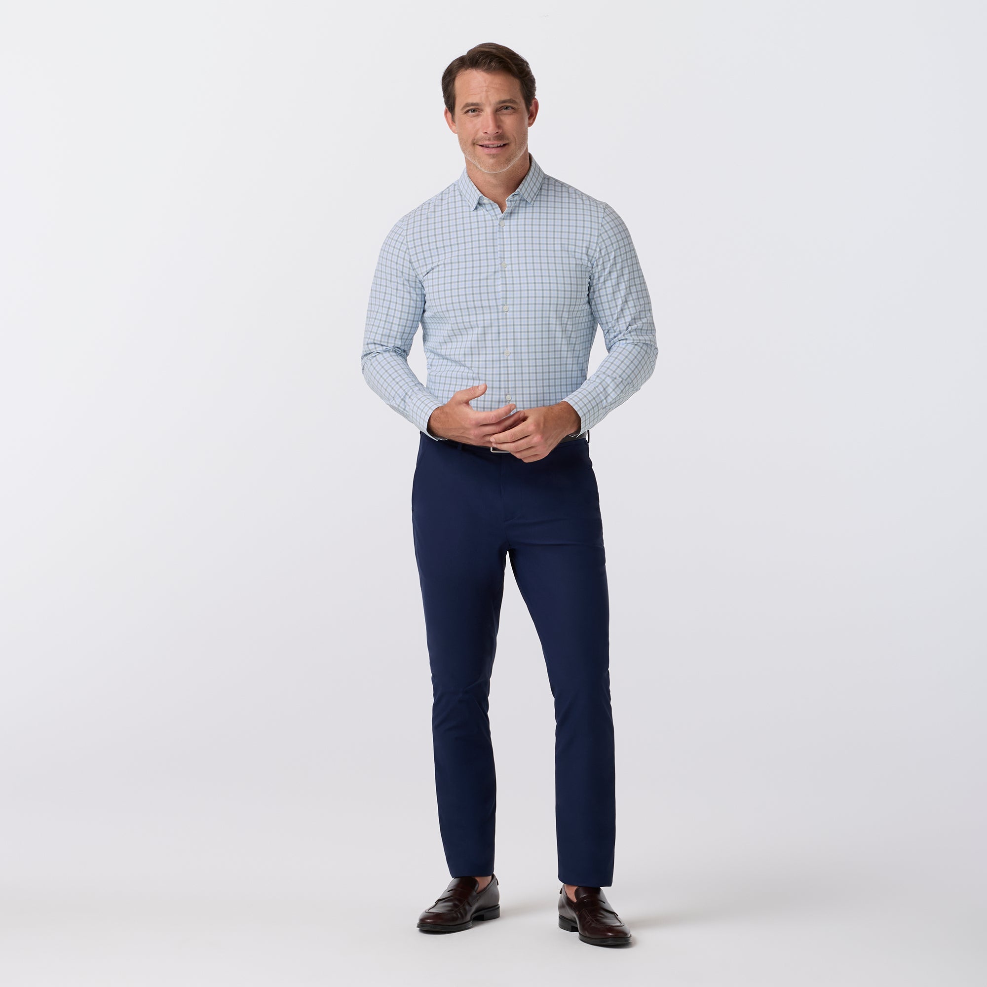 Leeward LS Dress Shirt Hemlock Miles Plaid