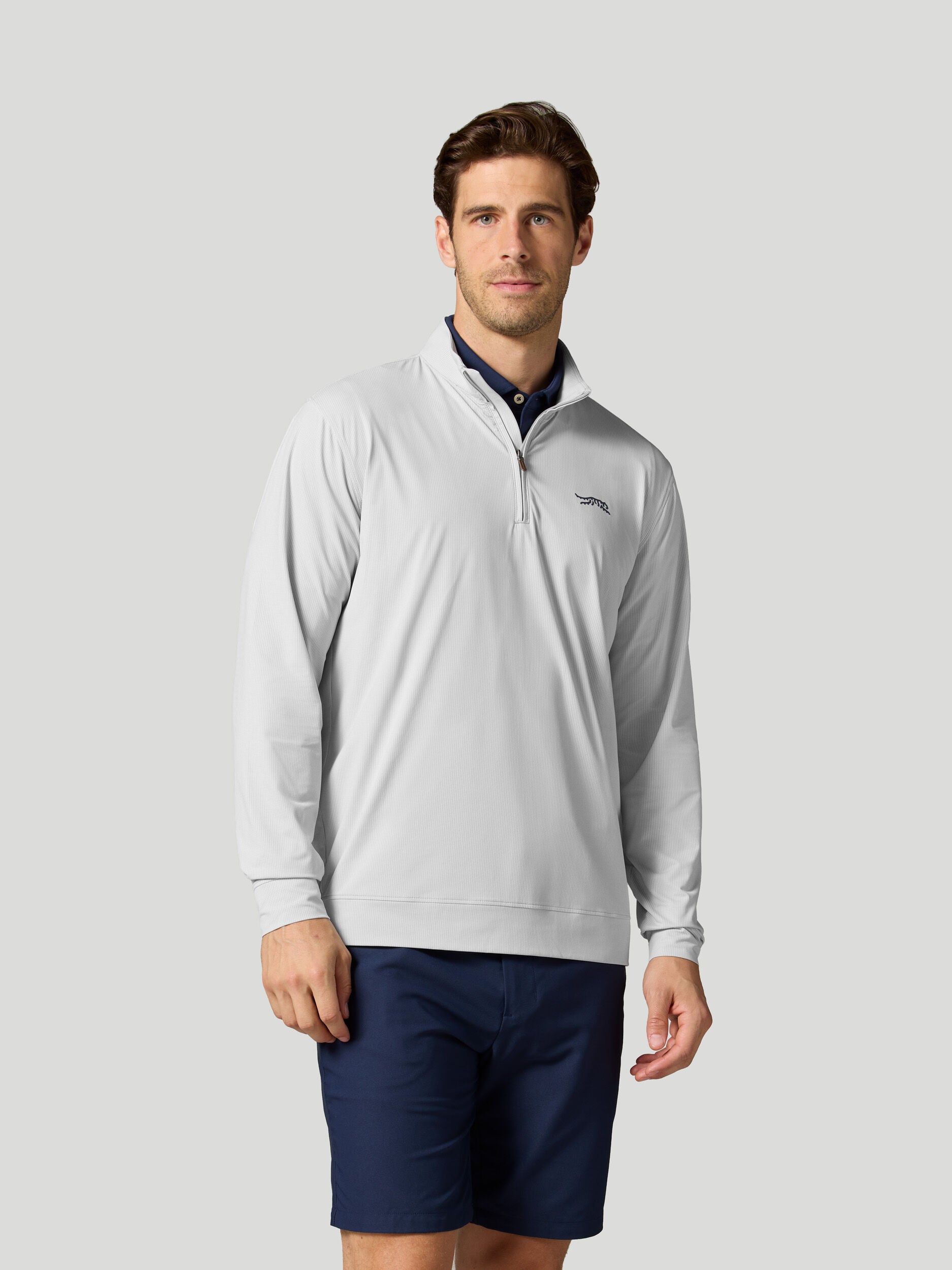 Magnolia Quarter Zip Light Gray