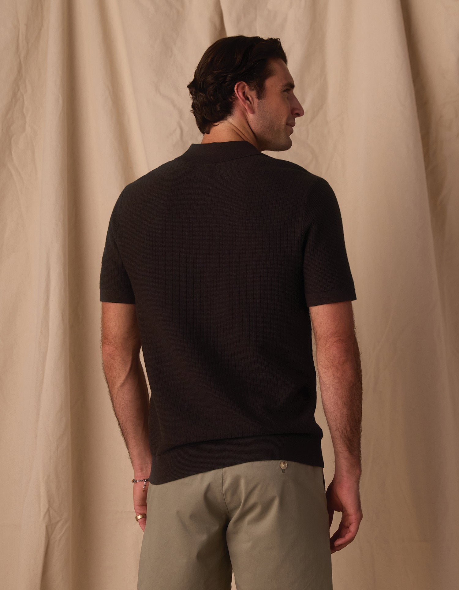 Breezeknit Short Sleeve Polo Dark Brown