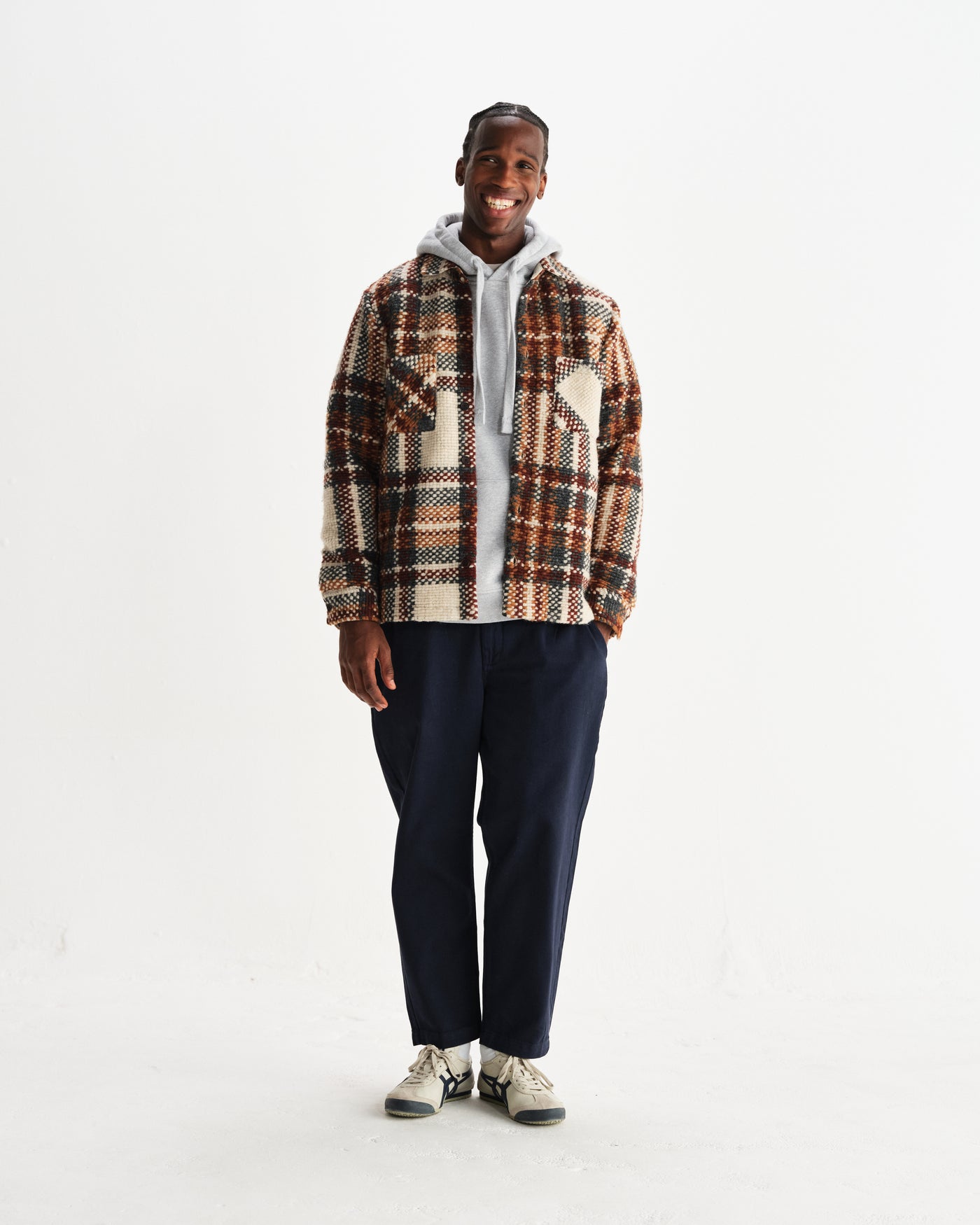 Whiting Overshirt - Wool Blend Bobble Ecru/Multi