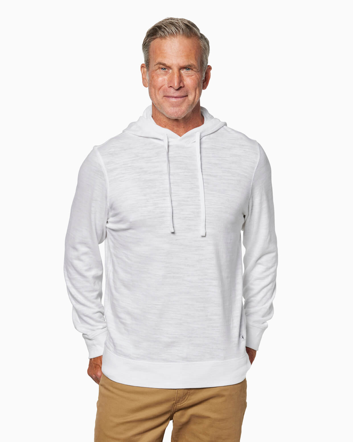Surf Slub Hoodie White
