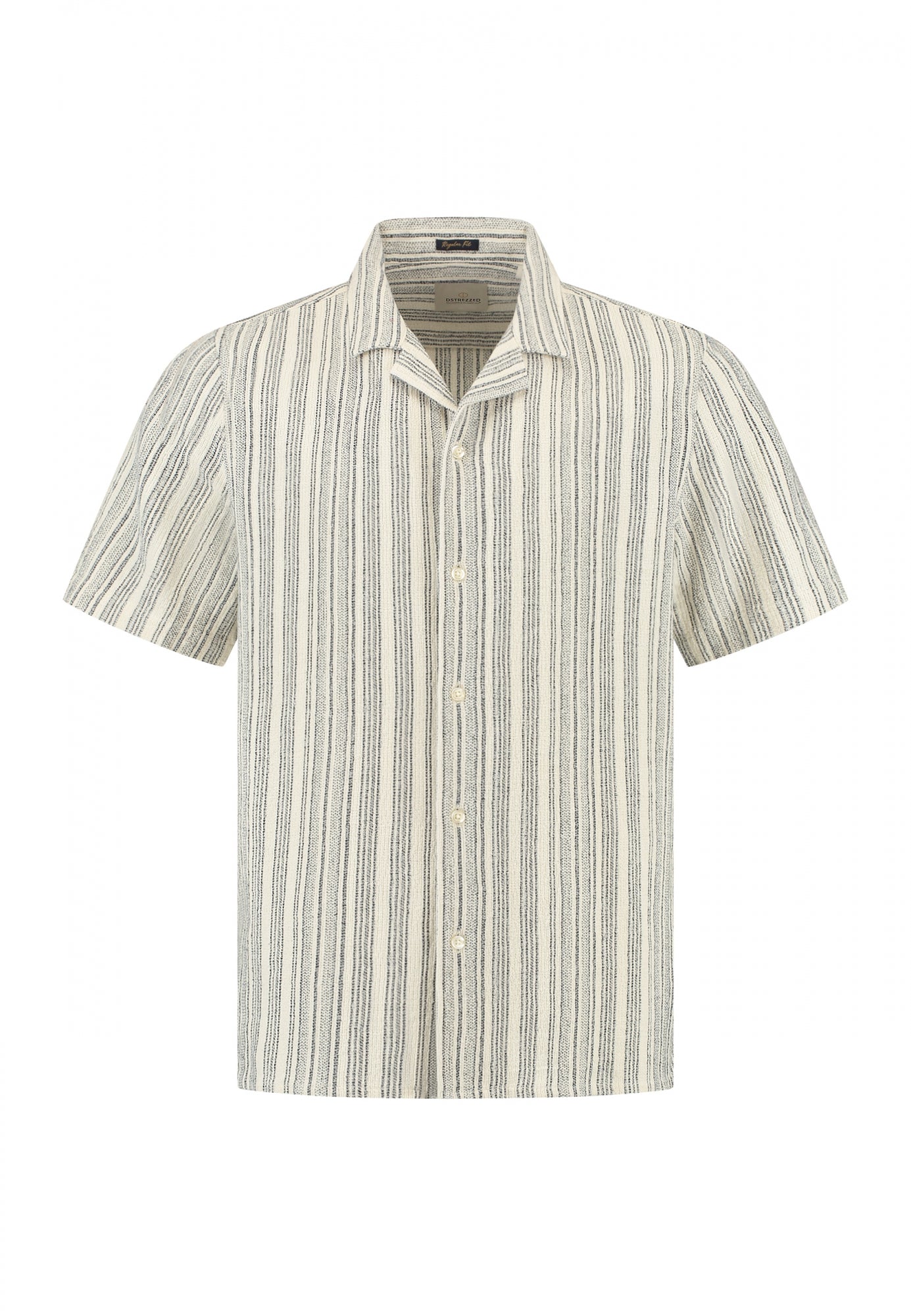 Sandy Cotton Striped Summer Shirt Dark Navy