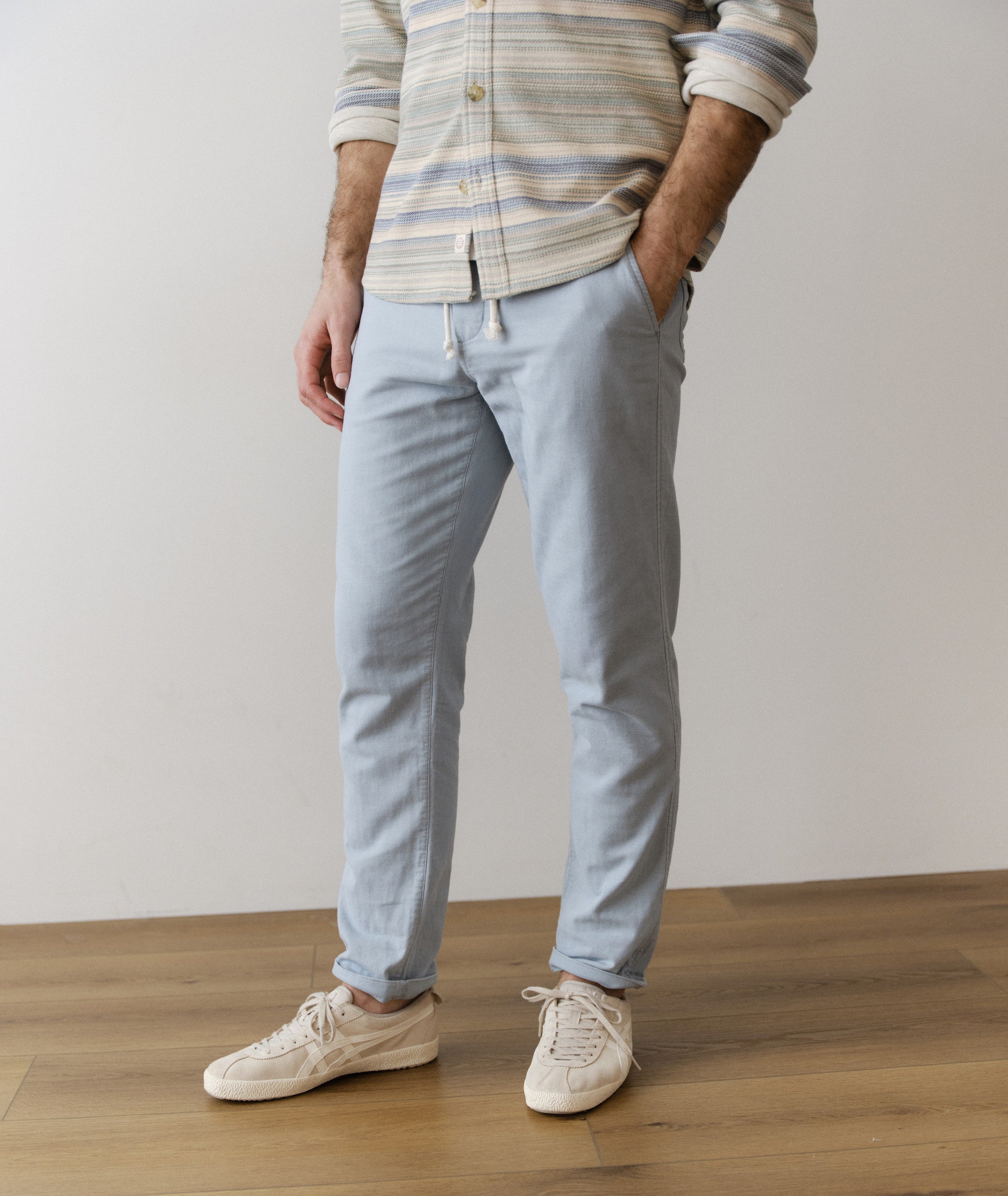 Saturday Slim Straight Stretch Beach Pant Light Blue