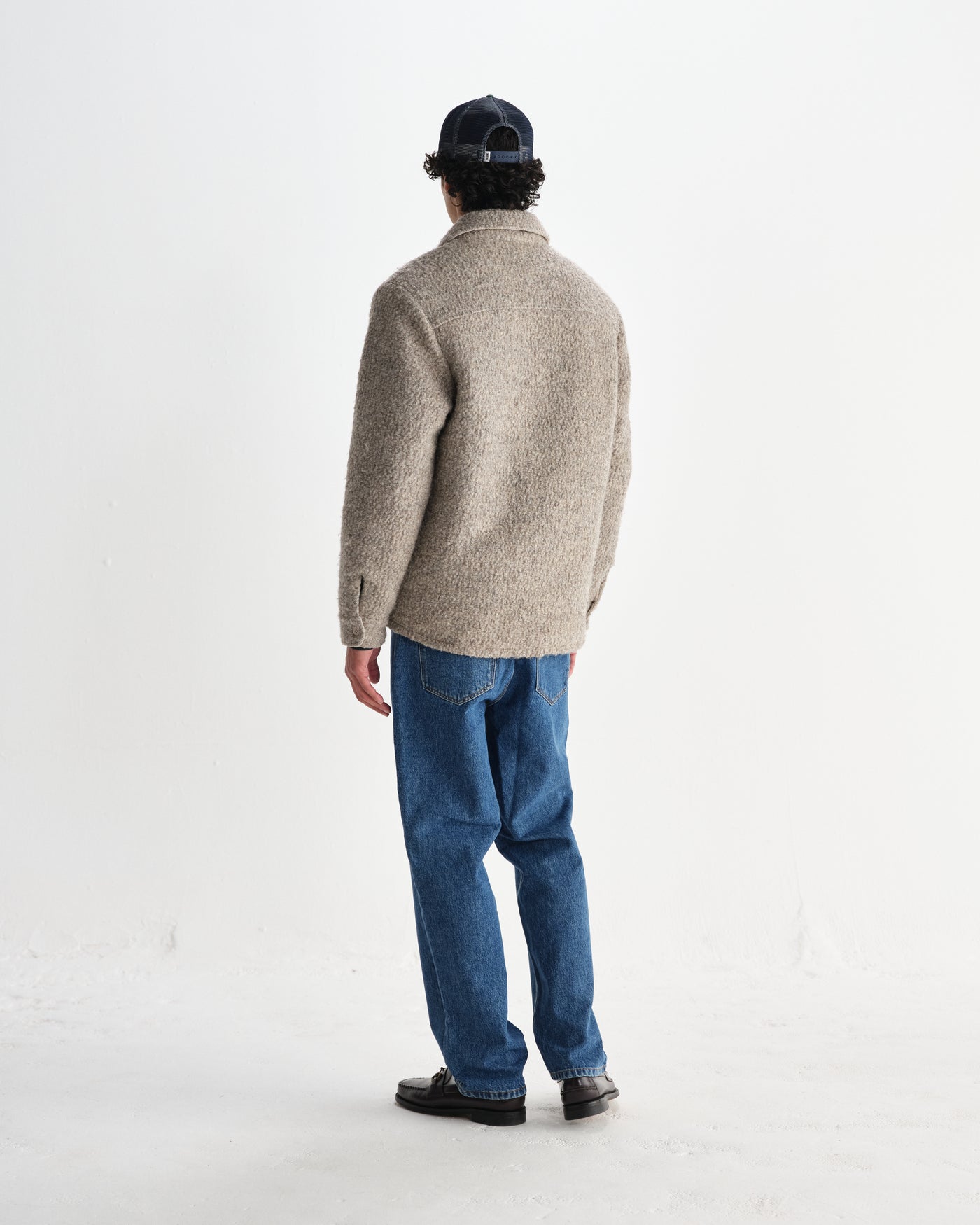 Mount Reversible Overshirt - Bobble Wool Natural
