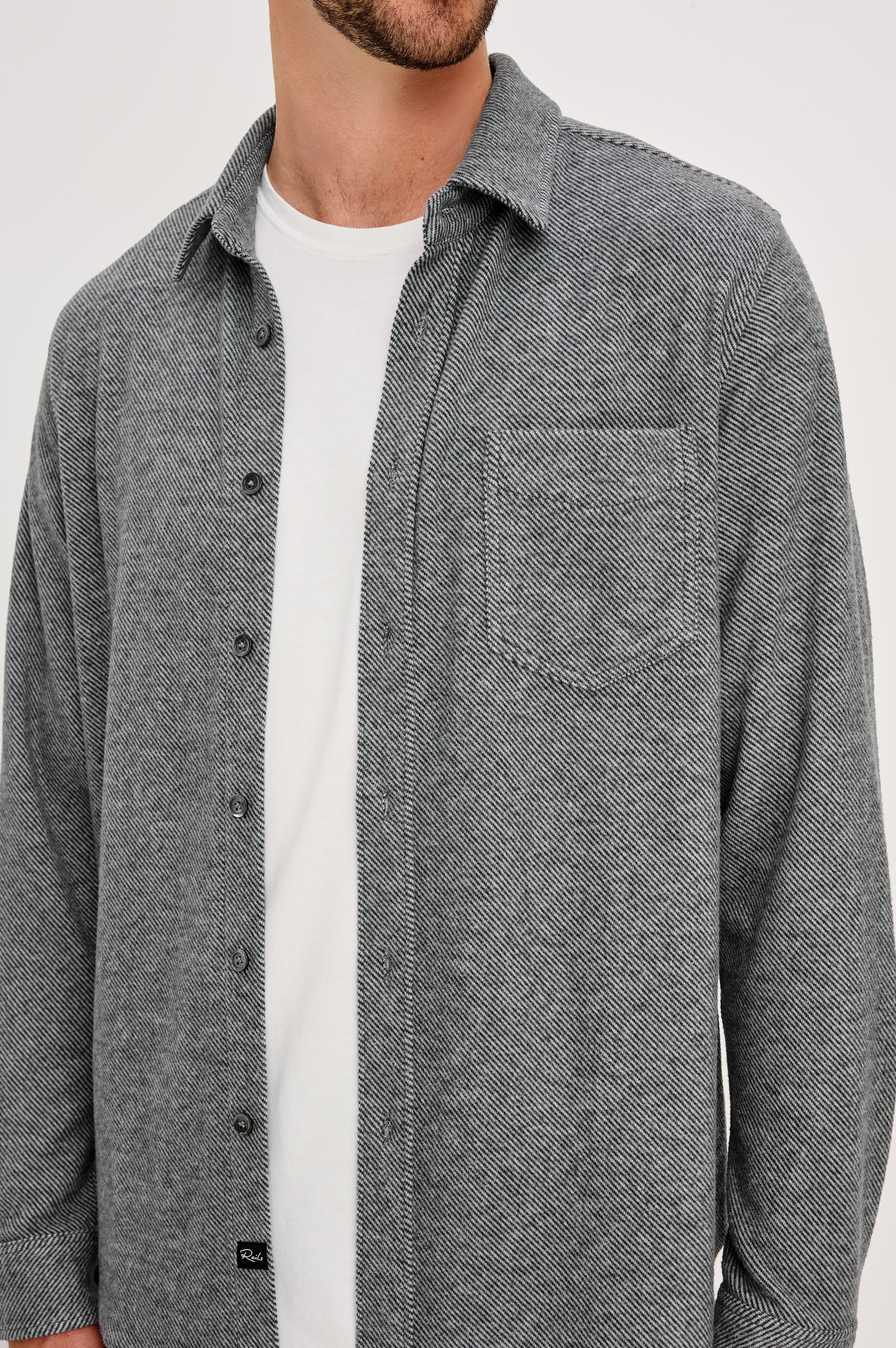 Hawke Shirt Jacket Charcoal Twill