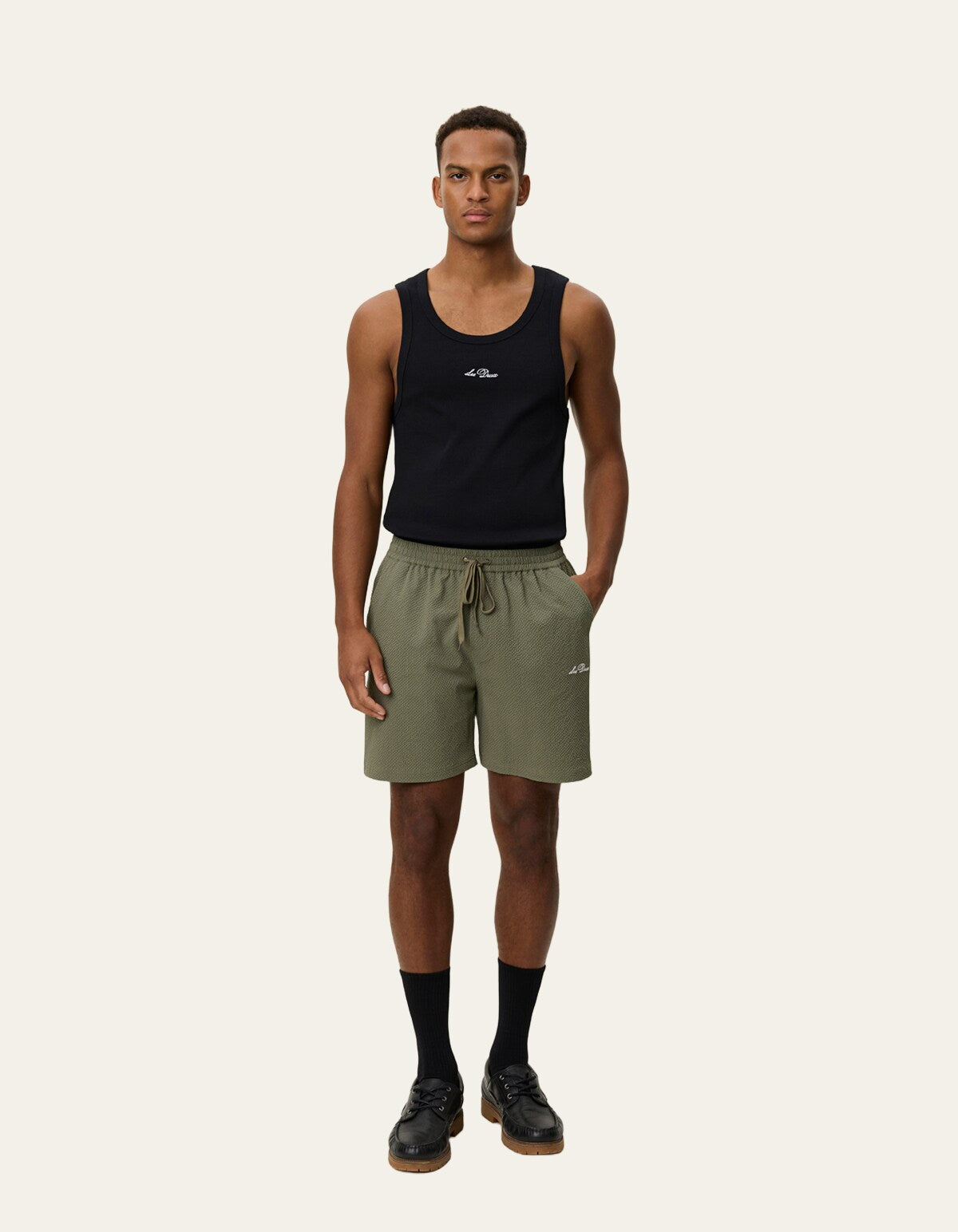 Stan Seersucker Swim Shorts 2.0 Lichen Green