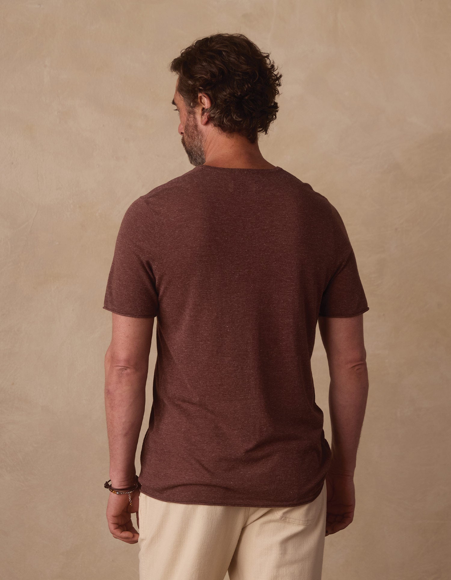 Summer Linen Blend Tee Espresso