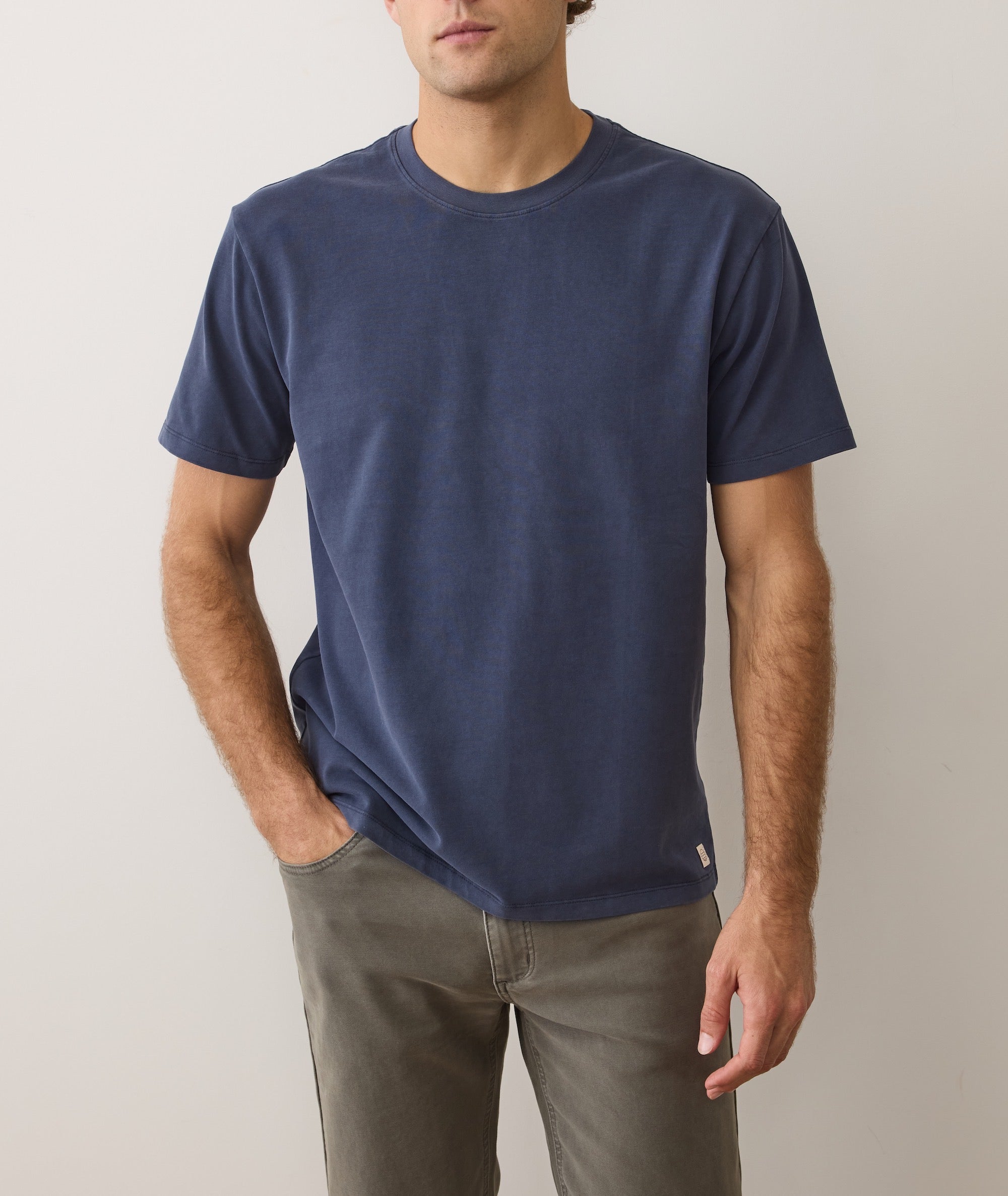 Relaxed Cloud 9 Sueded Jersey Tee Mood Indigo