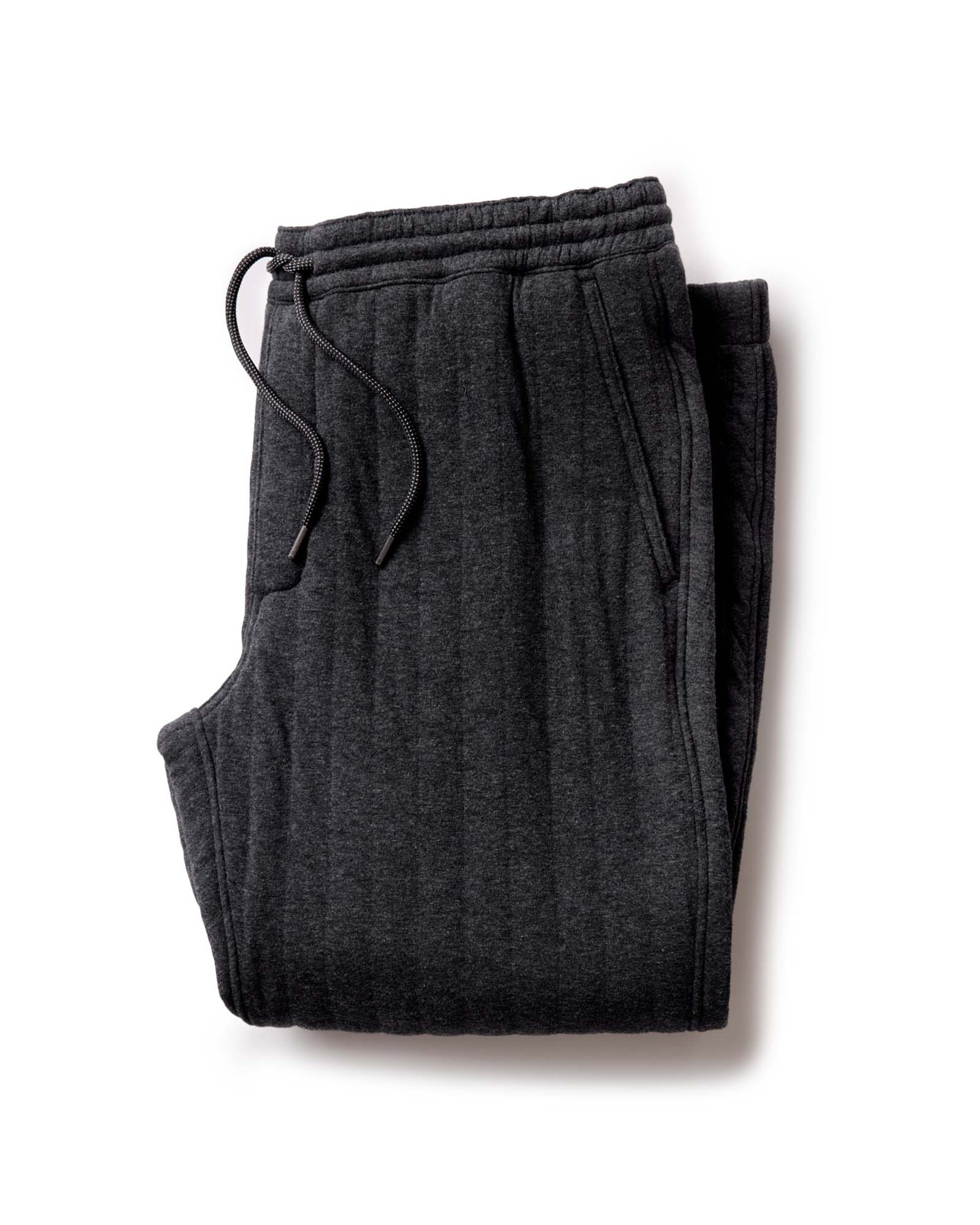 The Apres Pant in Quilted Jersey Heather Coal