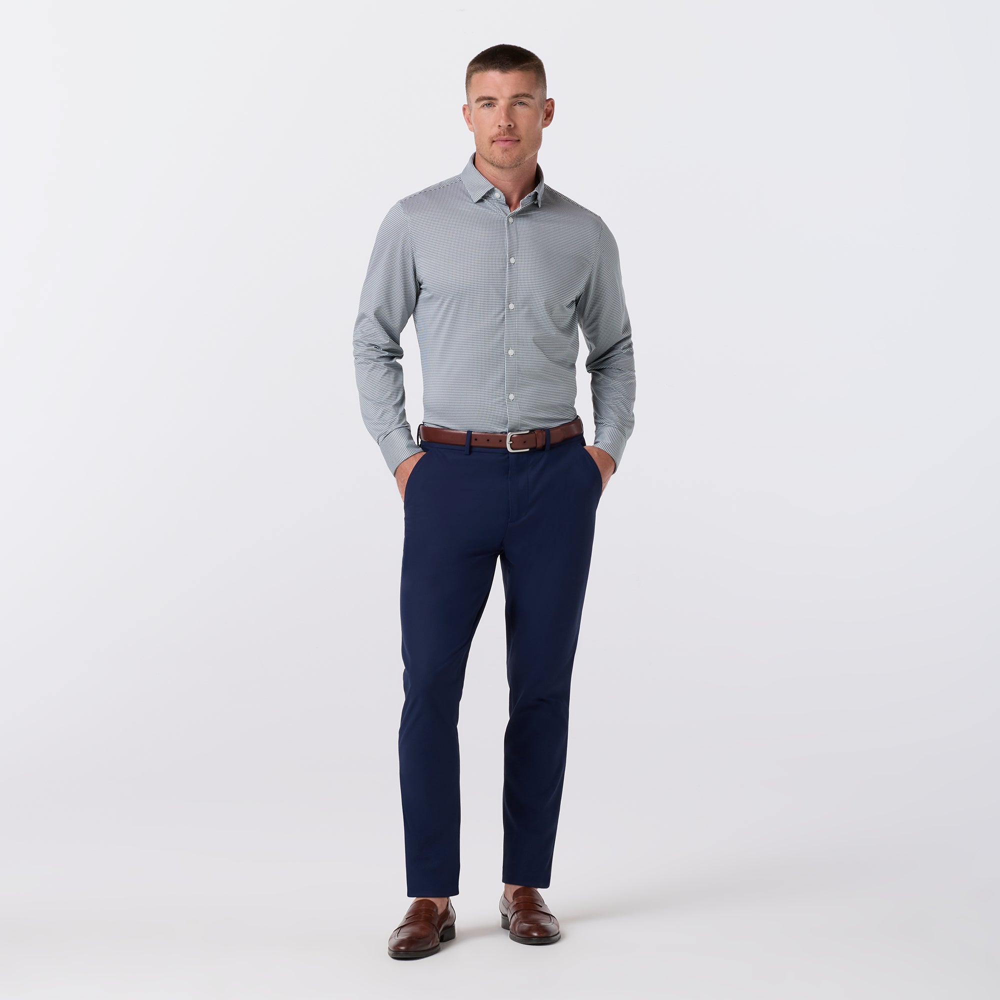 Halyard LS Dress Shirt Hemlock Peter Gingham