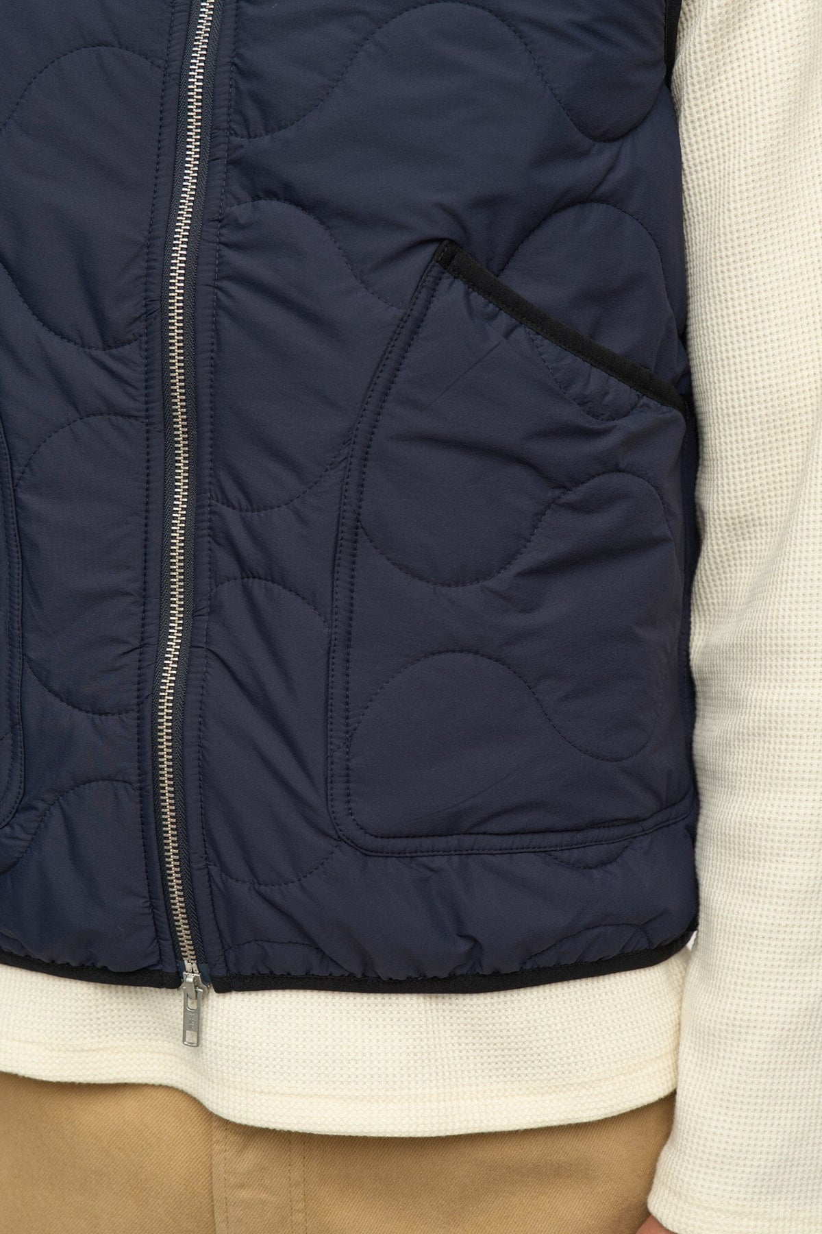 Akrobin Quilt Zip Front Vest Sky Captain
