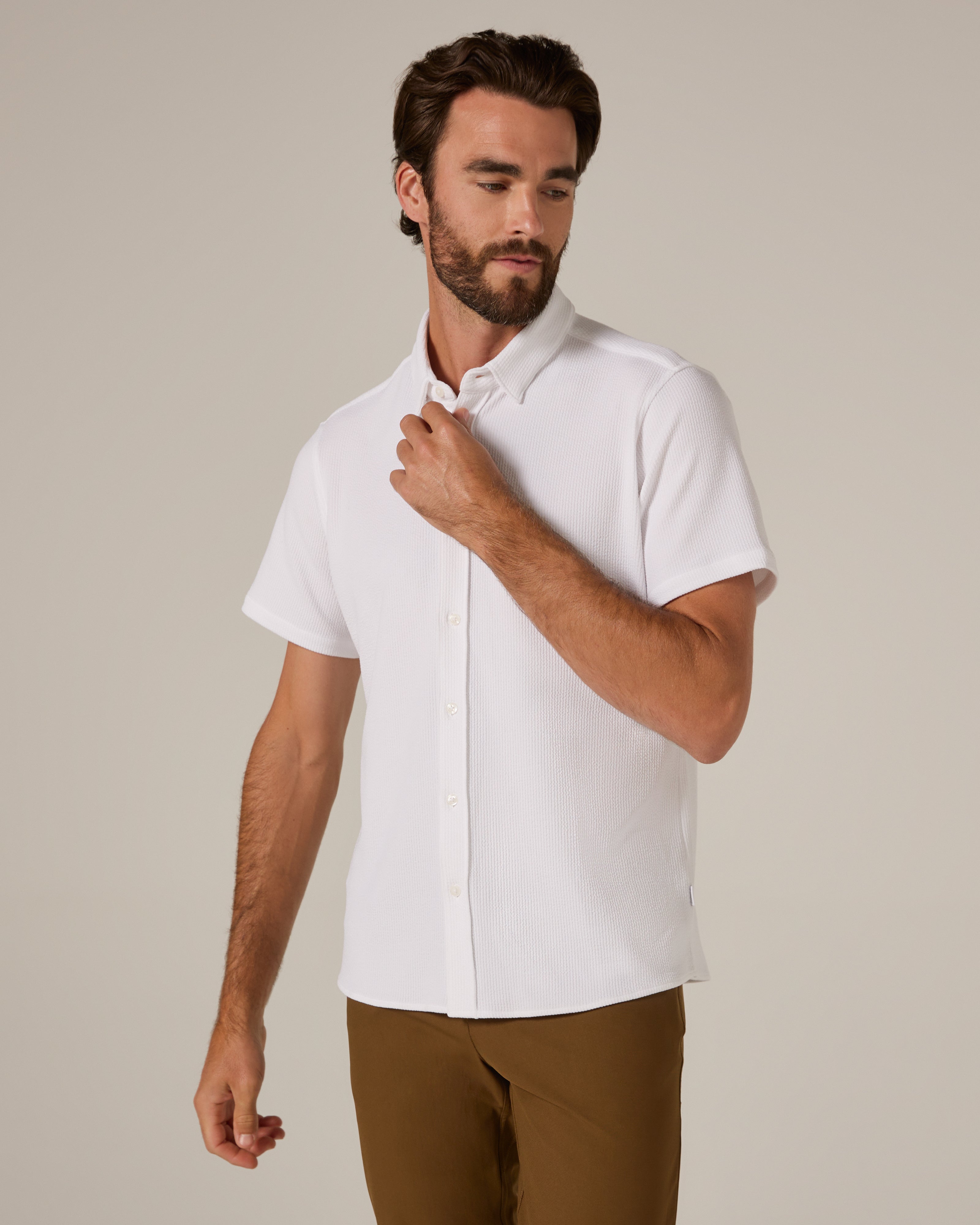 Levine Short Sleeve Shirt White