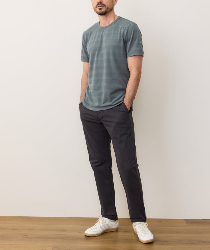 Signature Jacquard Crew Tee Balsam Green