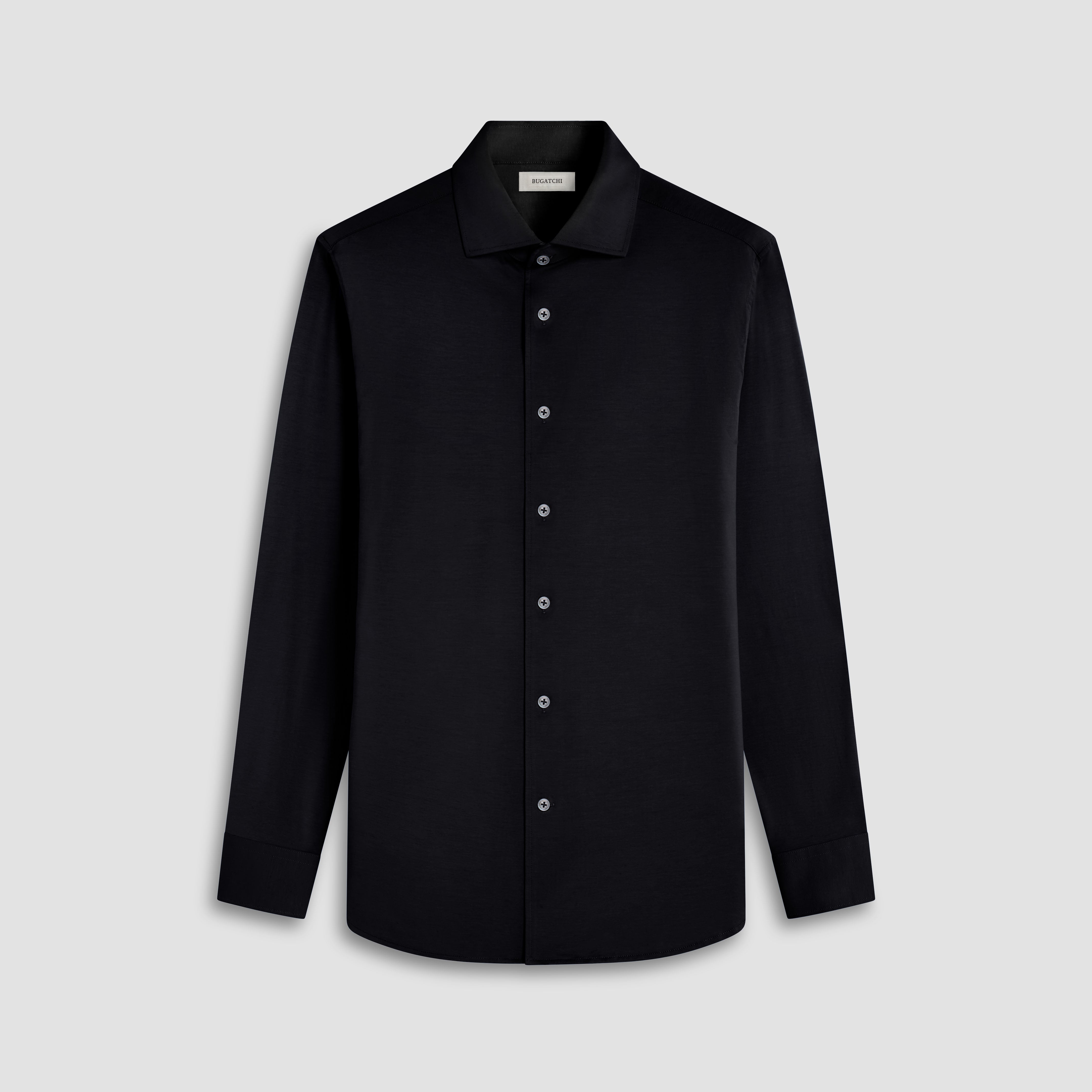 OOOHCotton Devon Long Sleeve Shirt Black