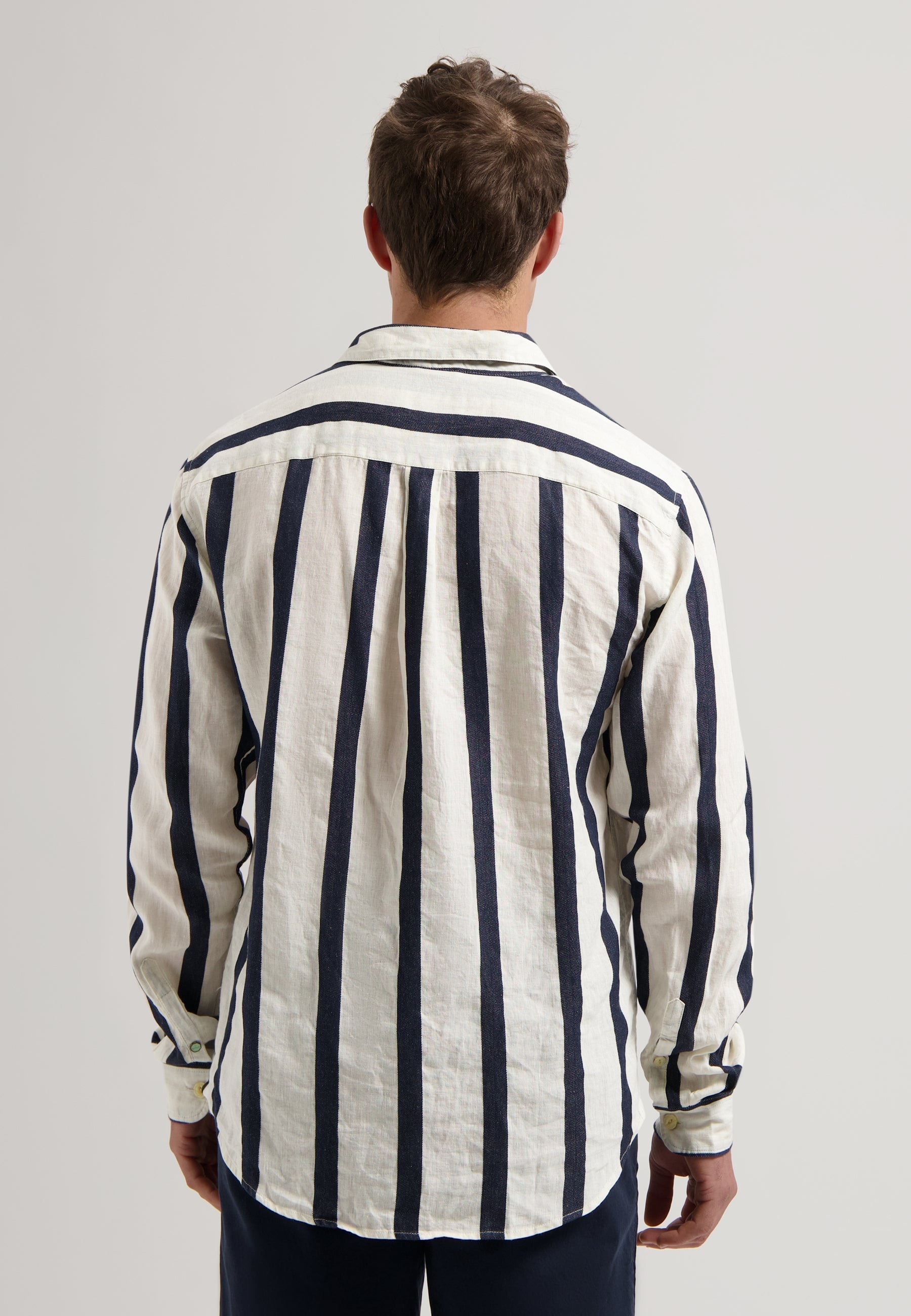 Miller Linen Blend Shirt Dark Navy