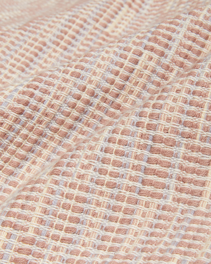 Rainbow Weave Short Sleeve Camp Shirt Pink